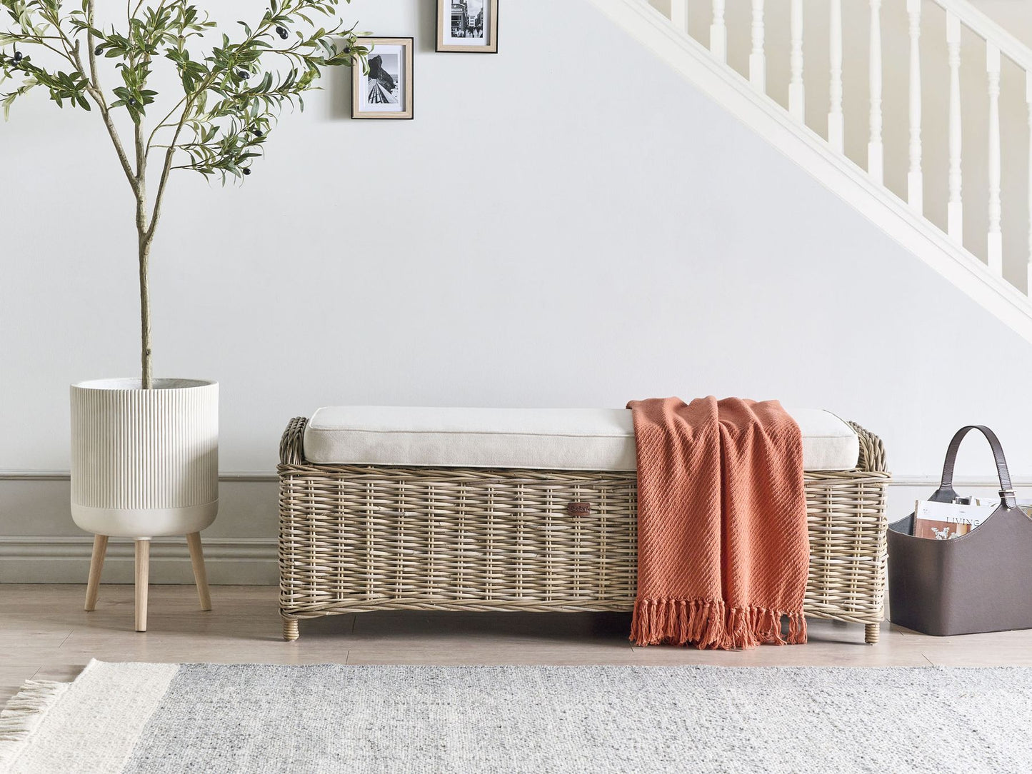 Garden Ottoman cm Rattan Natural