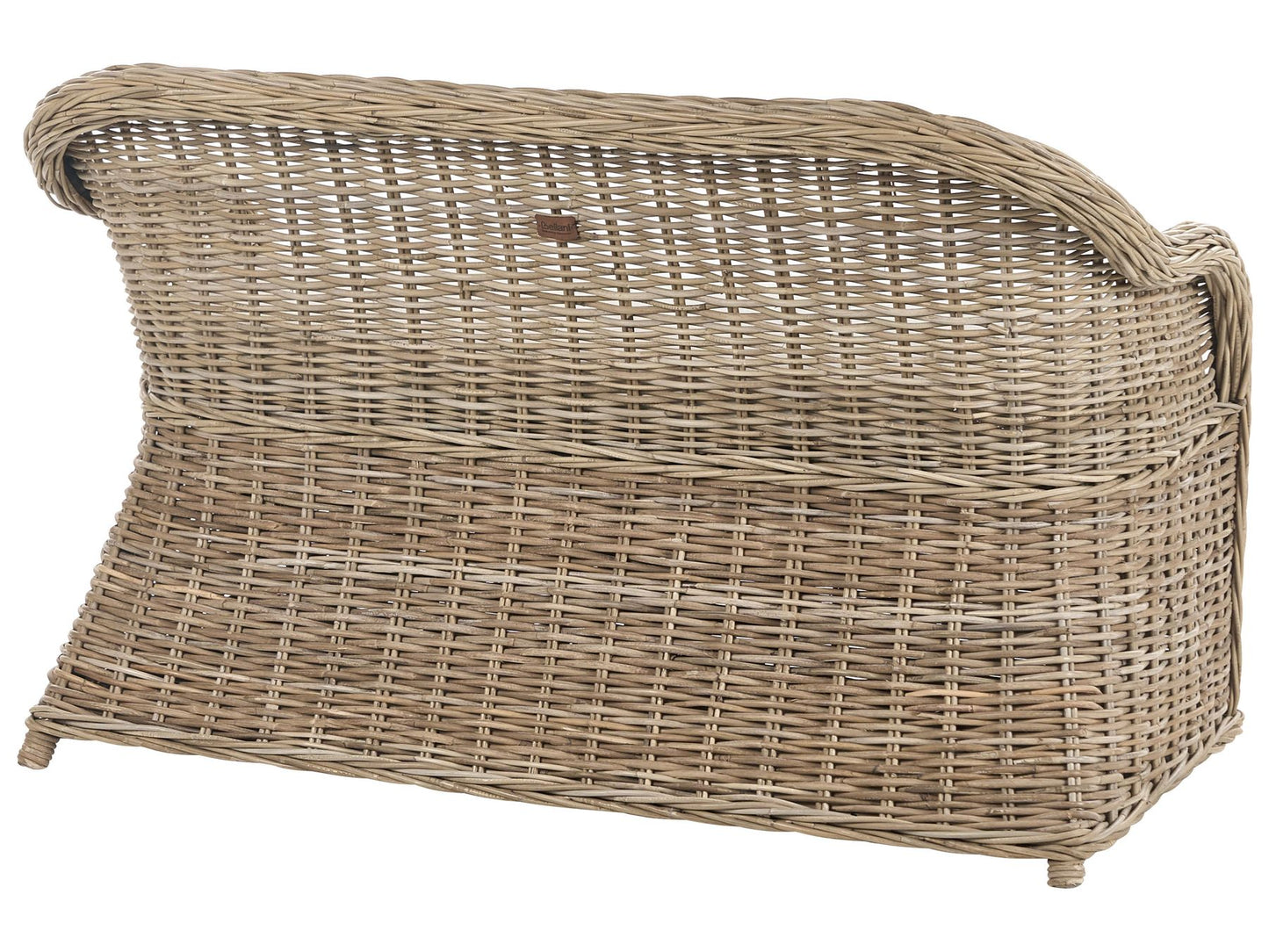 Garden Sofa with Ottoman 2 Seater SUSUA Rattan Natural