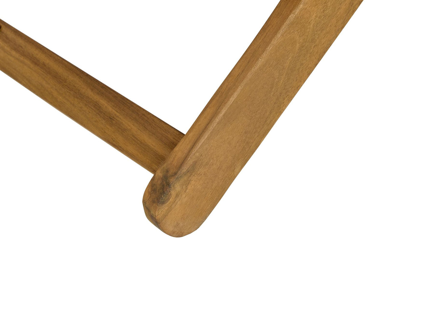 Acacia Folding Deck Chair Light Wood with Red ANZIO