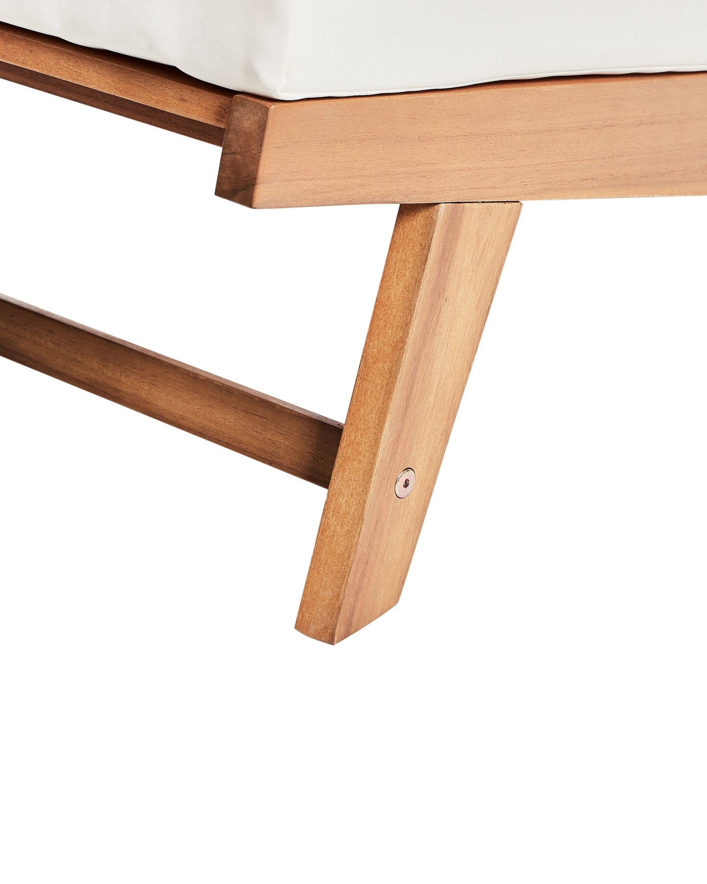 Garden Chair with Cushion MICCIANO Acacia Wood Off-White