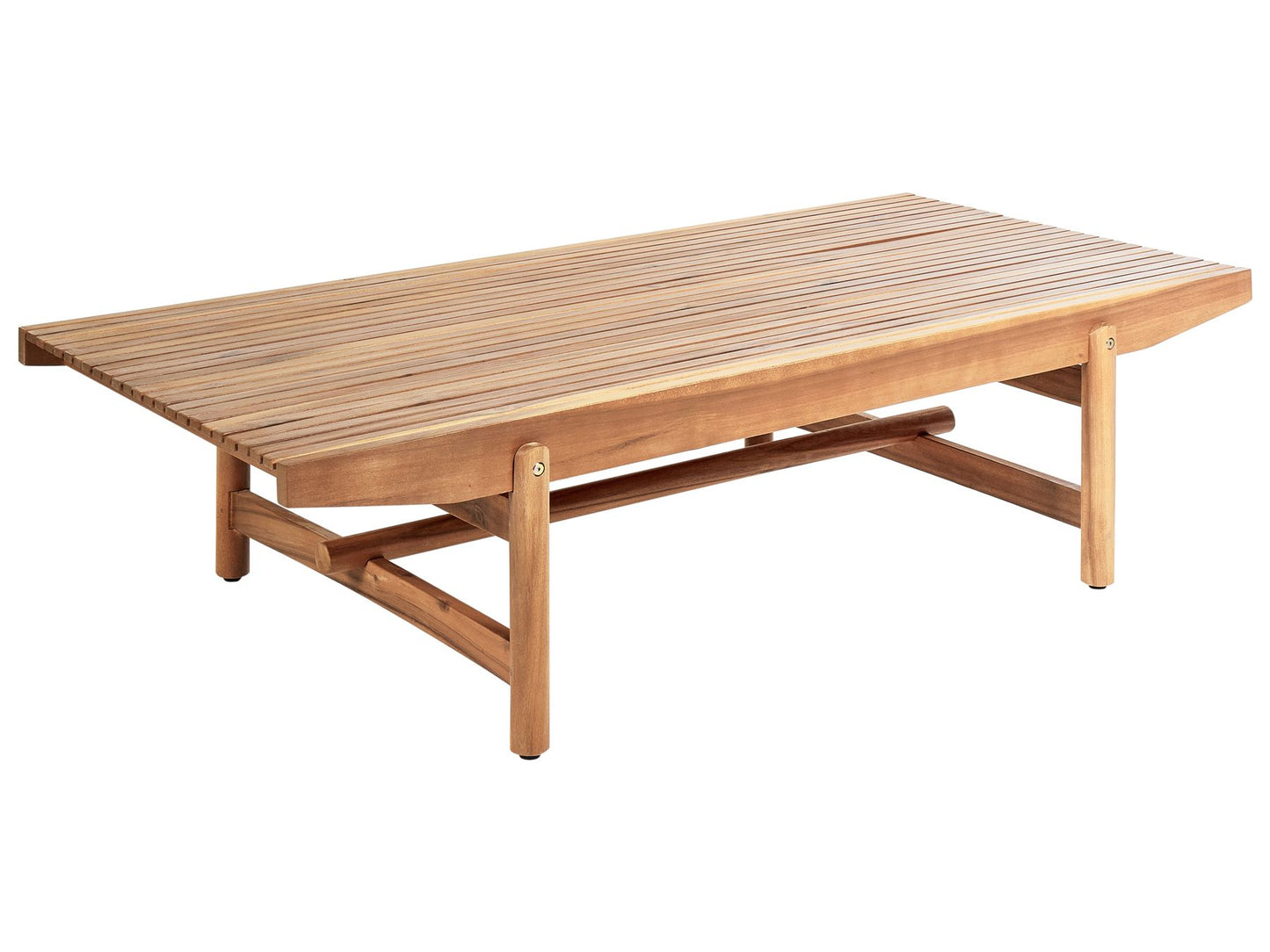 Garden Lounge Set with Table 4 Seater GIAVENO Acacia Wood Off-White