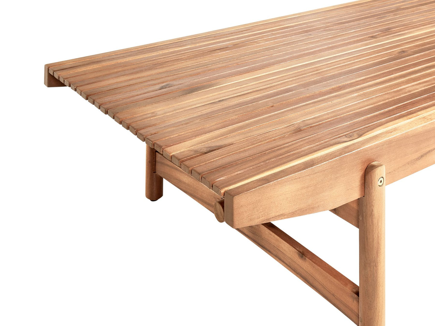 Garden Lounge Set with Table 4 Seater GIAVENO Acacia Wood Off-White