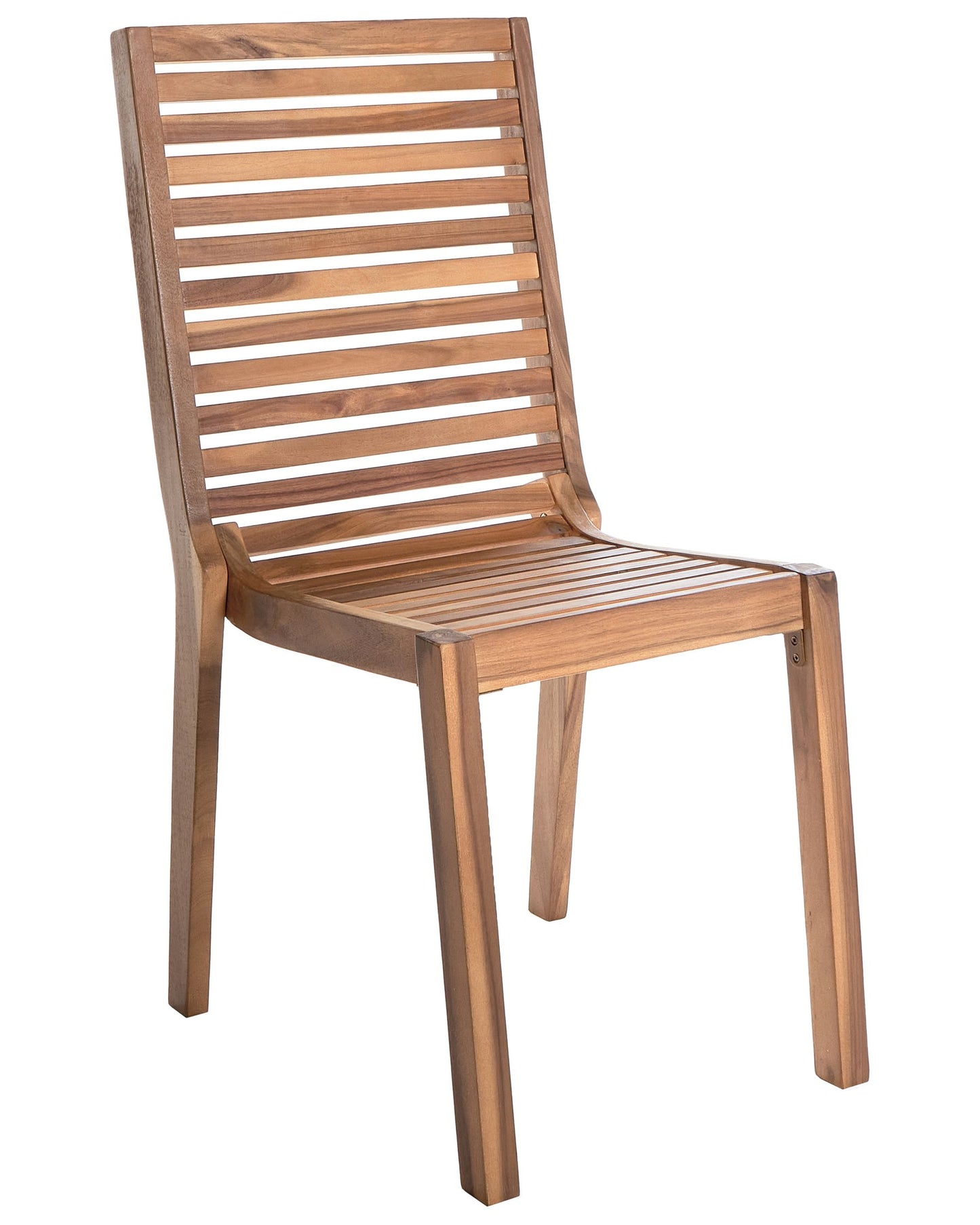 Set of 4 Garden Chairs OMBRIANO Certified Acacia Wood Light Brown
