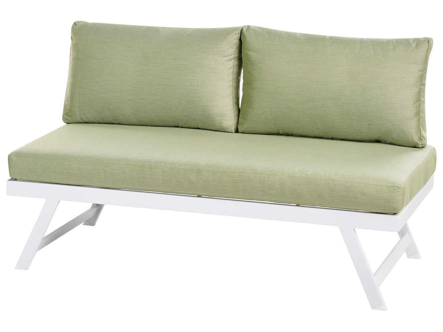 Garden Corner Sofa with Table 5 Seater COCCORINO Metal Green