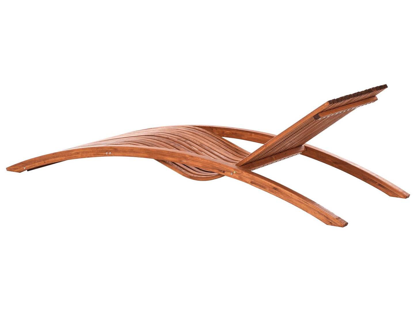 Wooden Garden Sun Lounger Brown TANARO