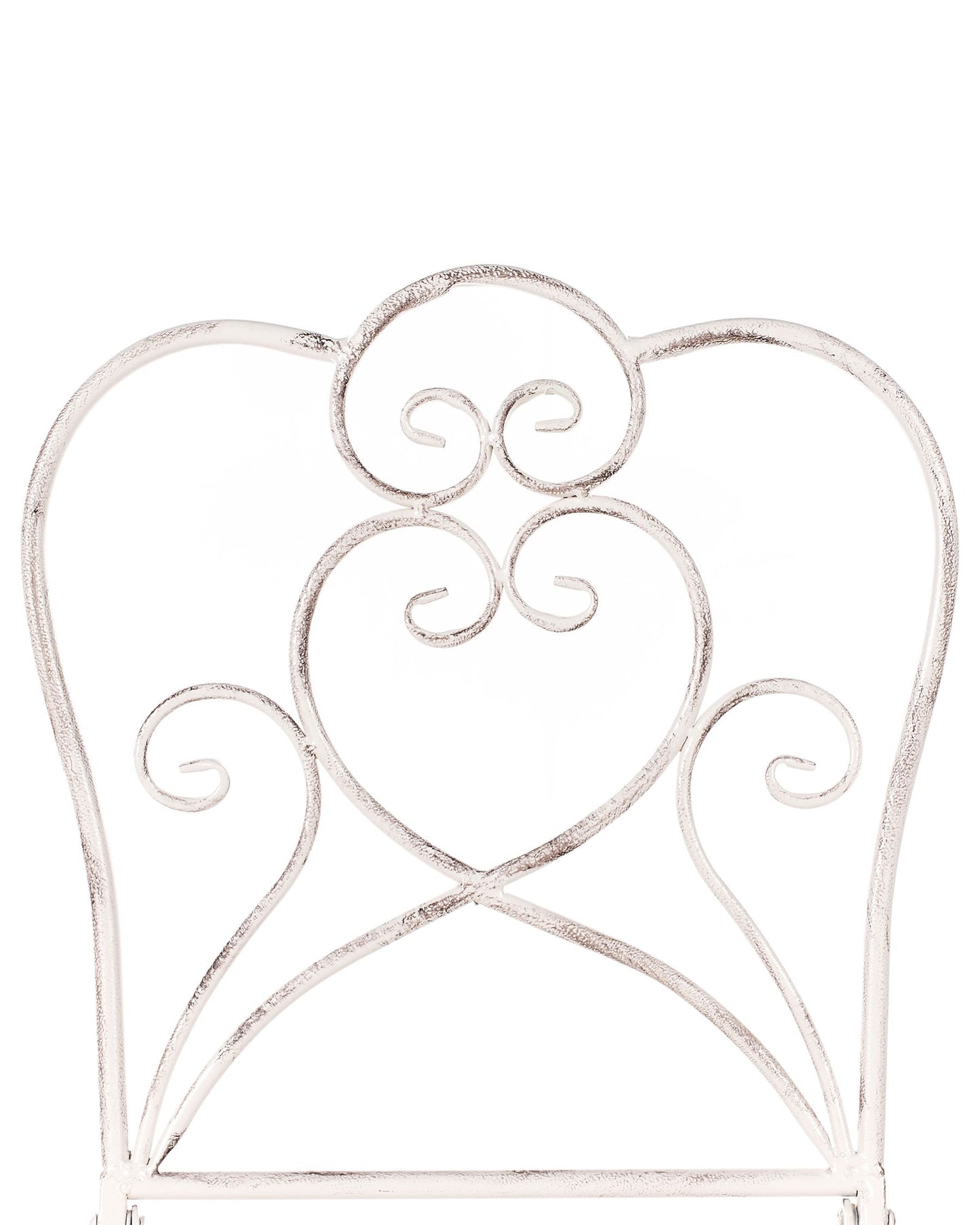 Set of 2 Garden Bar Chairs TRIESTE Folding Metal Light Beige