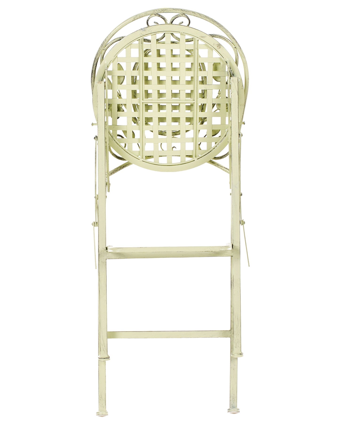 Set of 2 Garden Bar Chairs BIVIO Folding Metal Light Green