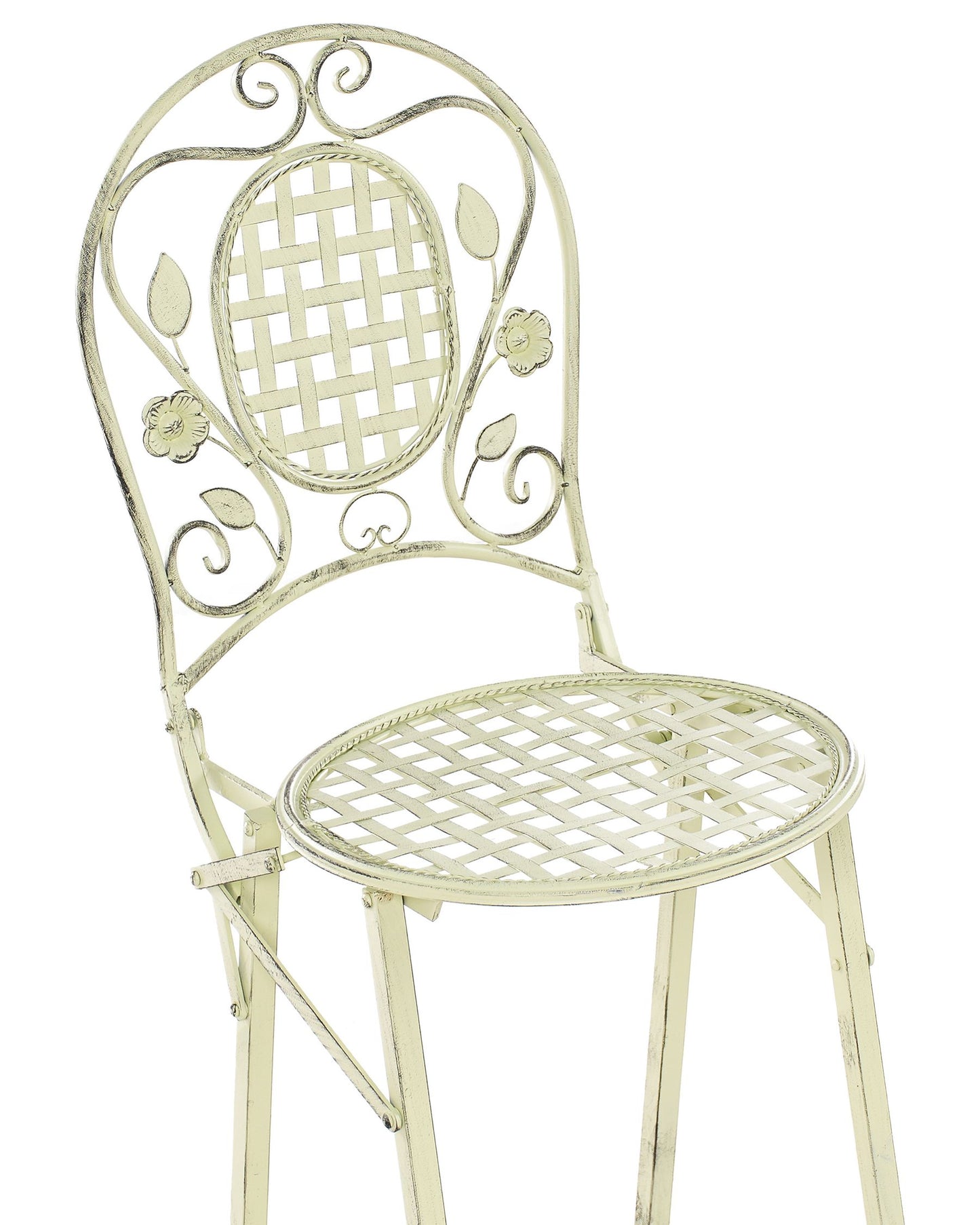 Set of 2 Garden Bar Chairs BIVIO Folding Metal Light Green