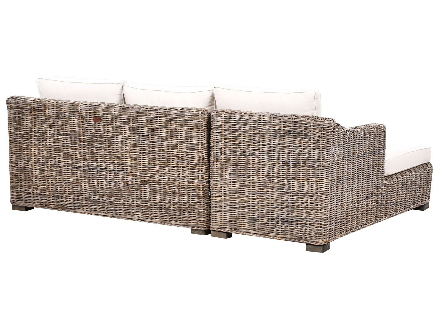 Garden Rattan Corner Sofa Grey