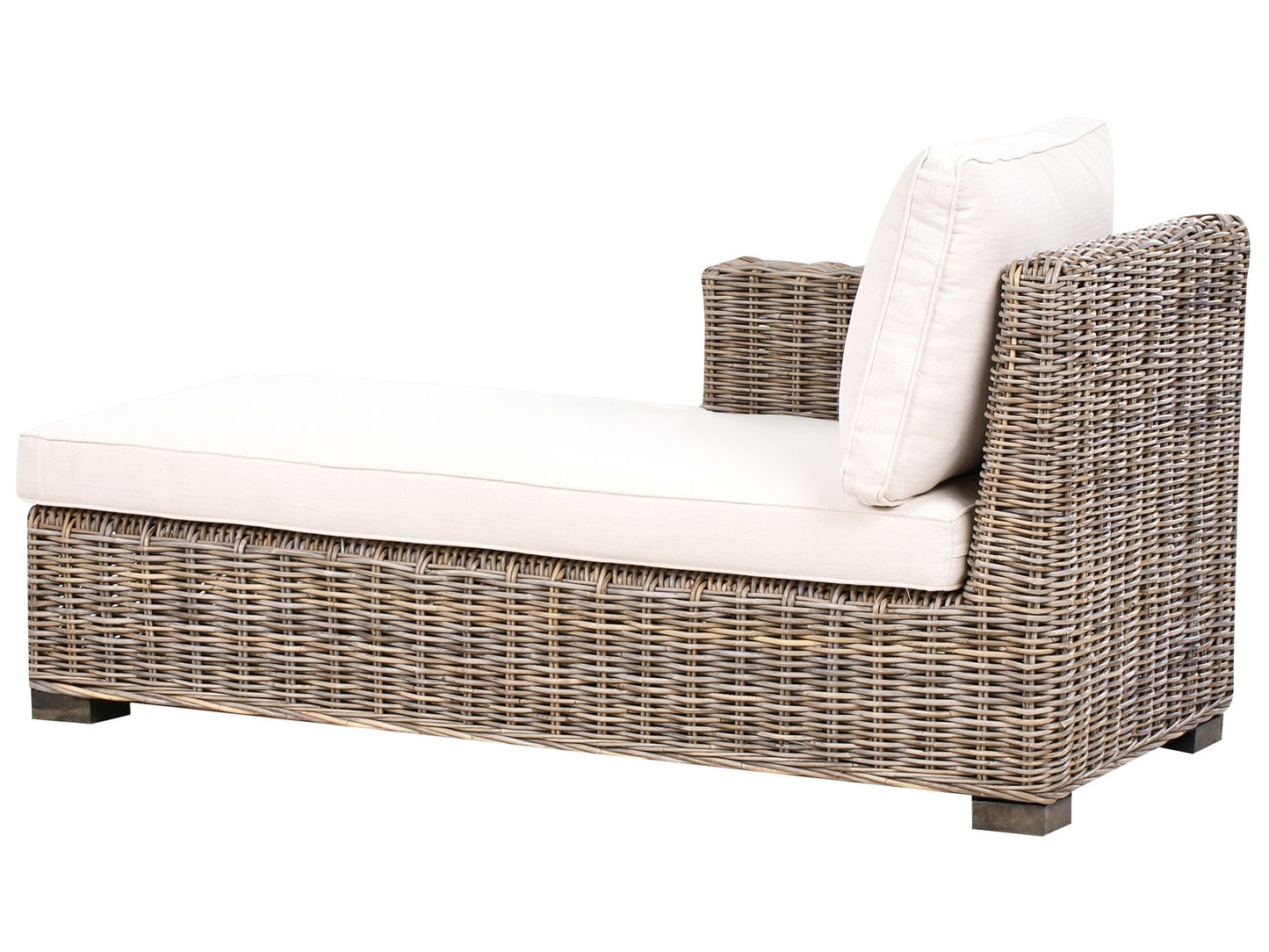 Garden Rattan Corner Sofa Grey
