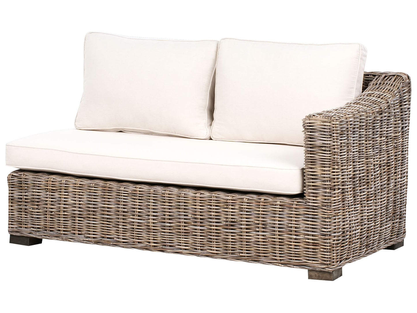 Garden Rattan Corner Sofa Grey
