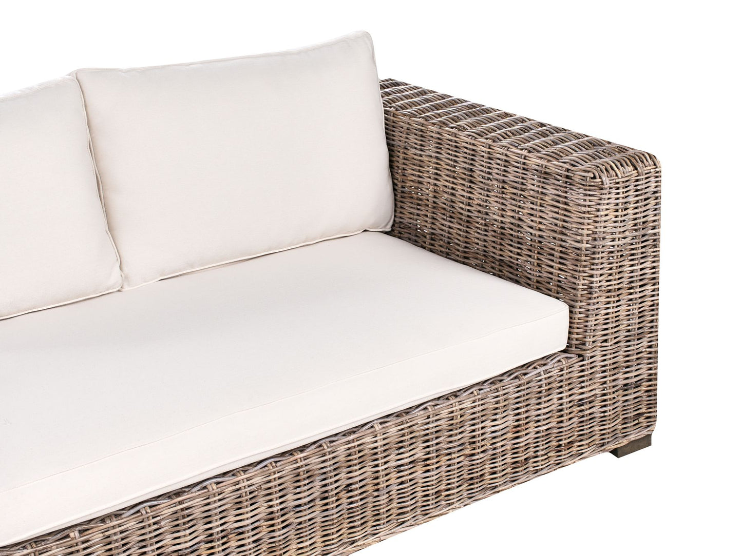 Garden Rattan Corner Sofa Grey