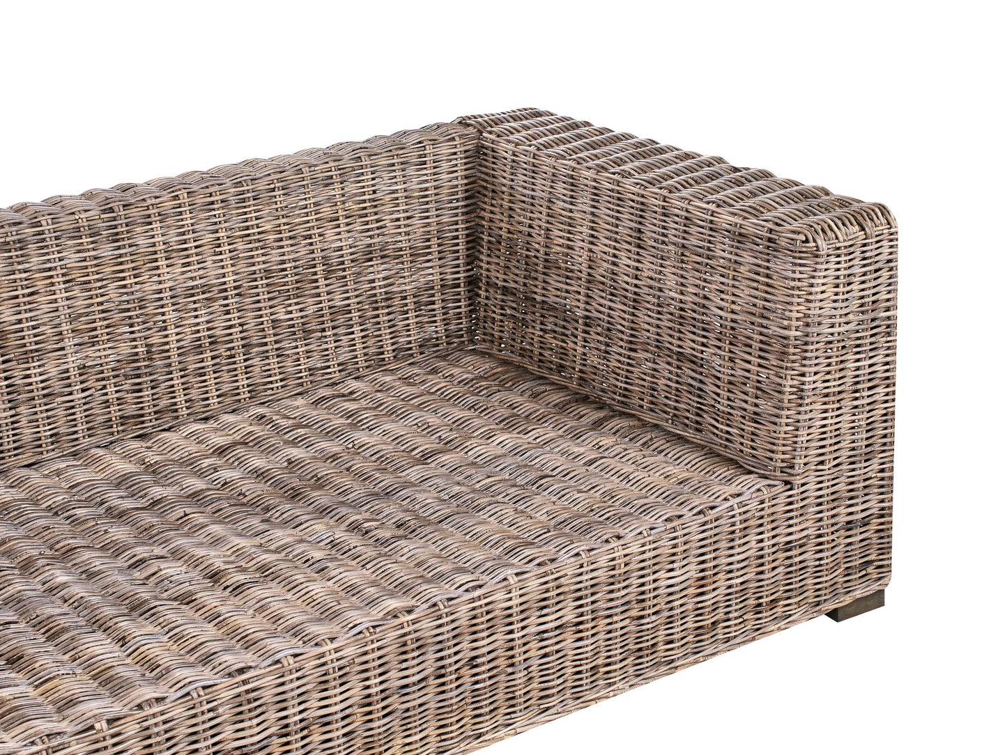 Garden Rattan Corner Sofa Grey
