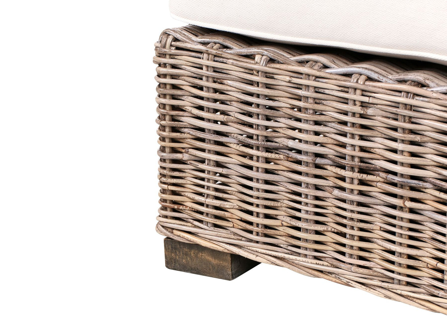 Garden Rattan Corner Sofa Grey