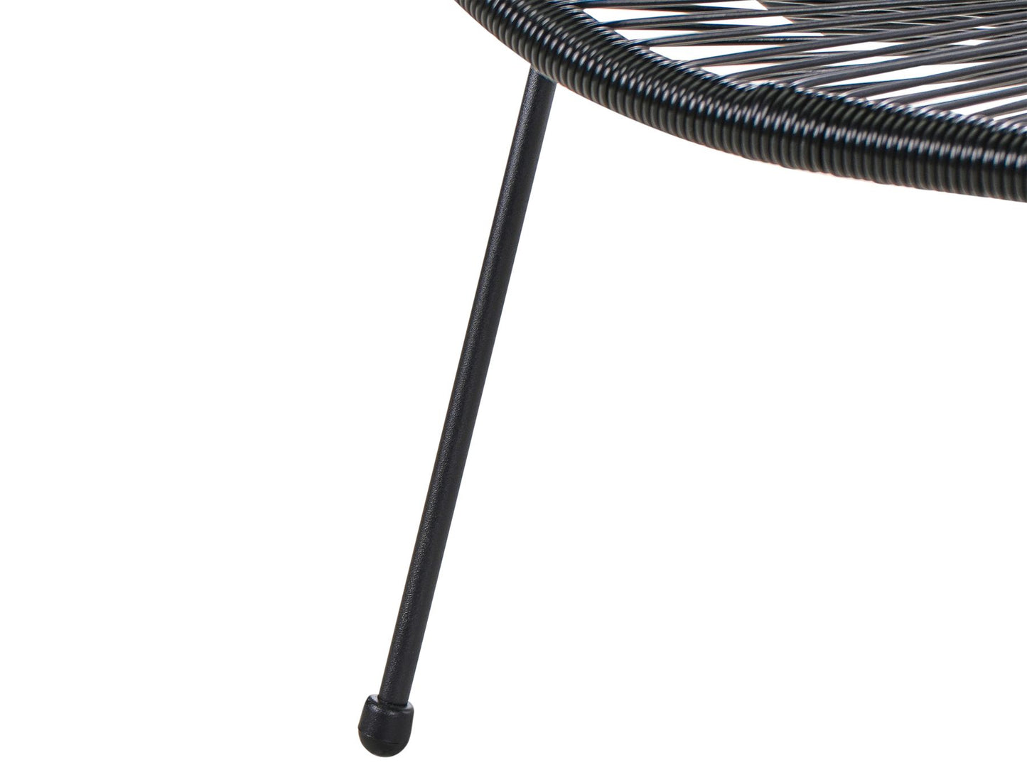 Garden Bench ACAPULCO II 113 cm PE Rattan Black