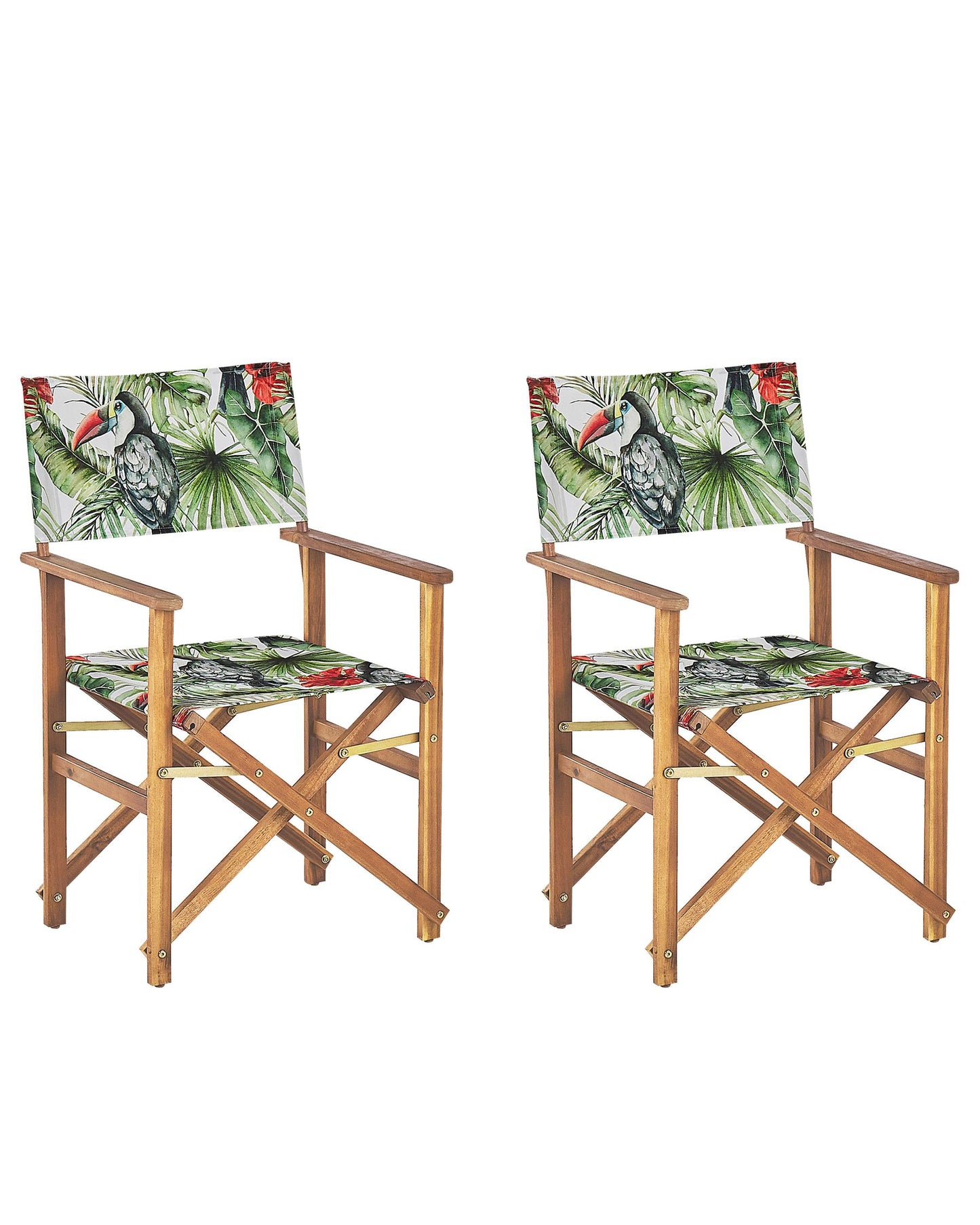 Set of 2 Garden Chairs CINE Acacia Wood Green