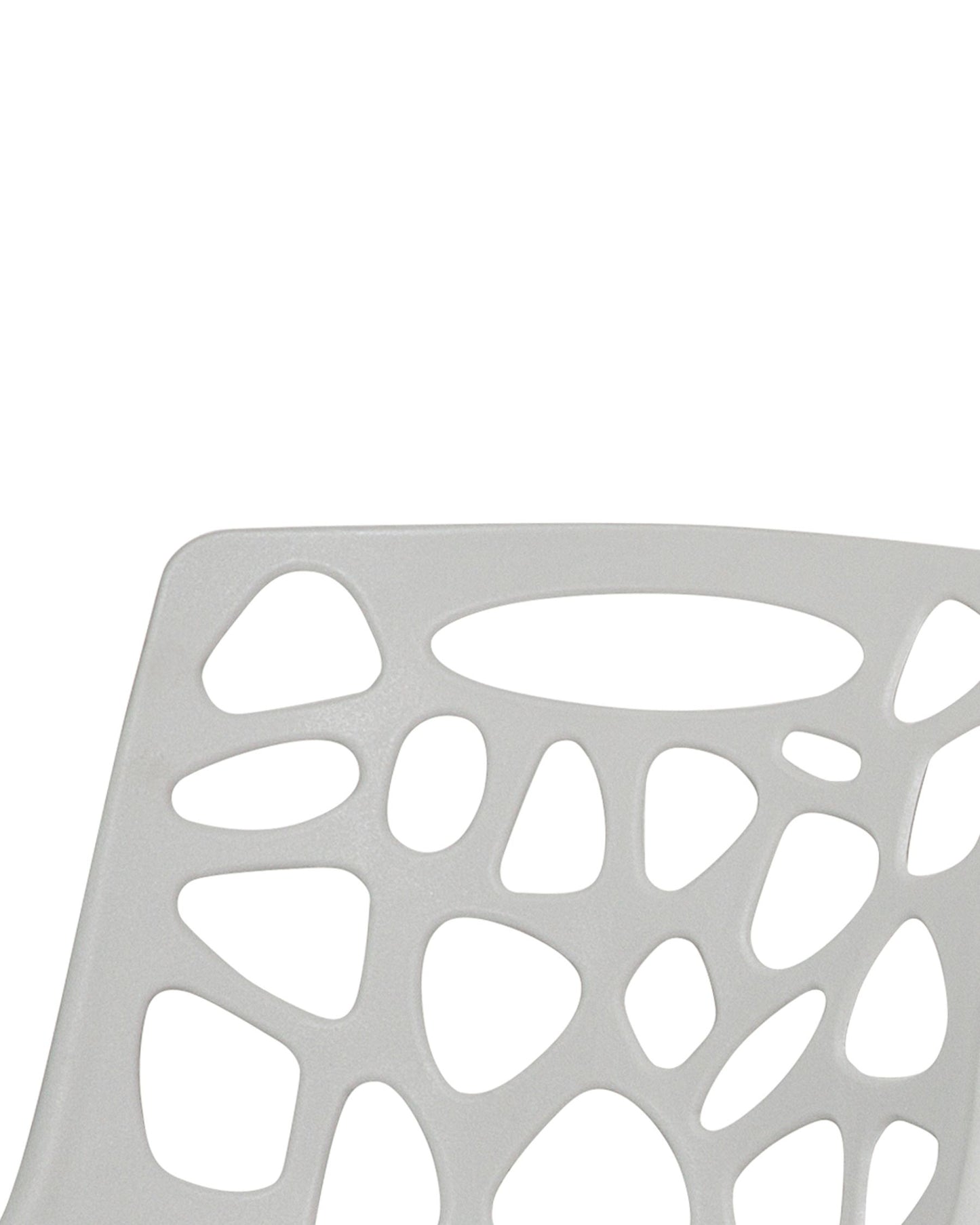 Set of 2 Dining Chairs MORGAN Synthetic Material Grey