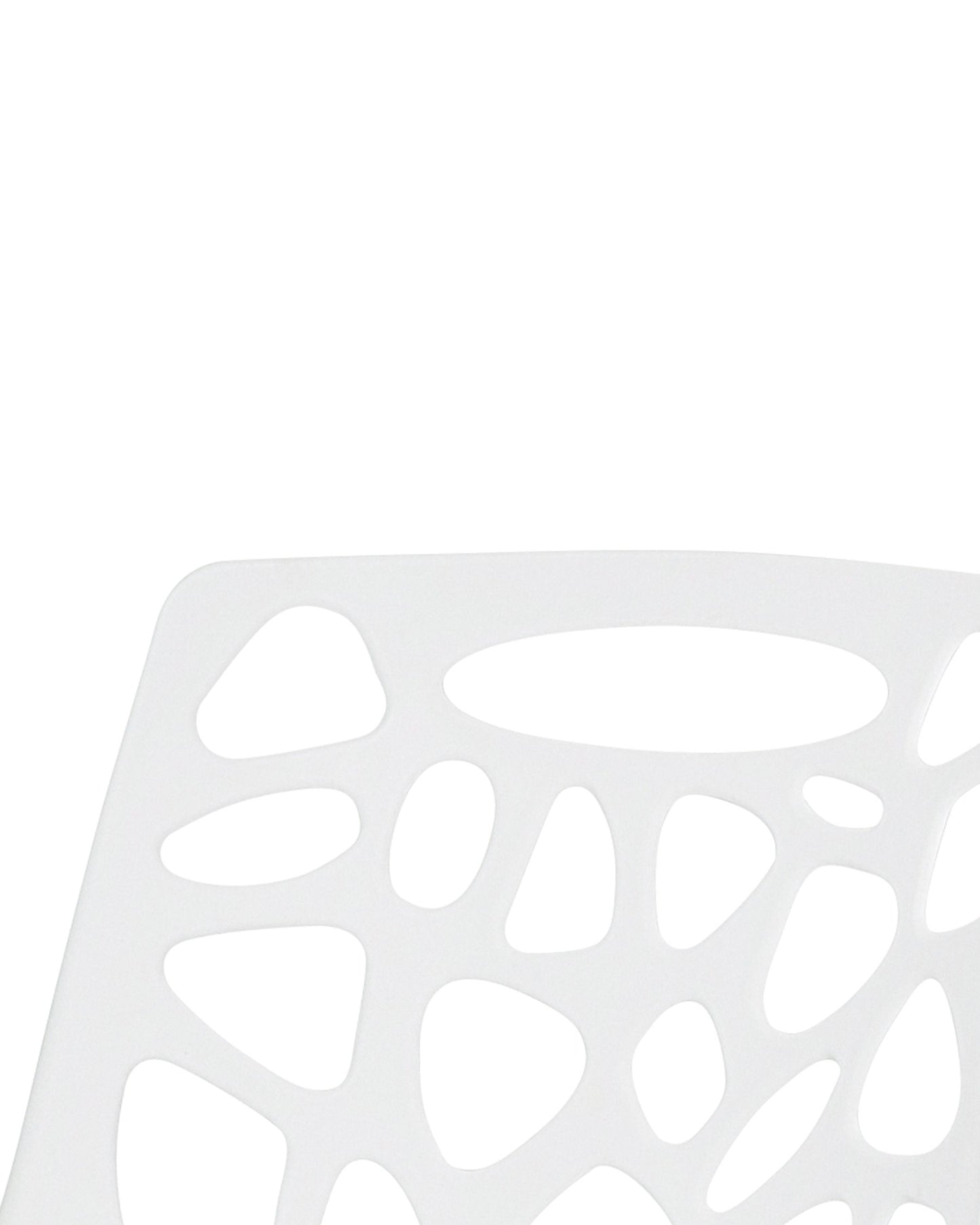 Set of 2 Dining Chairs MORGAN Synthetic Material White