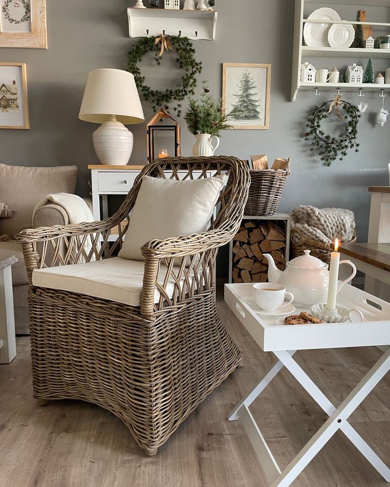 Set of 2 Rattan Garden Chairs Natural MAROS II