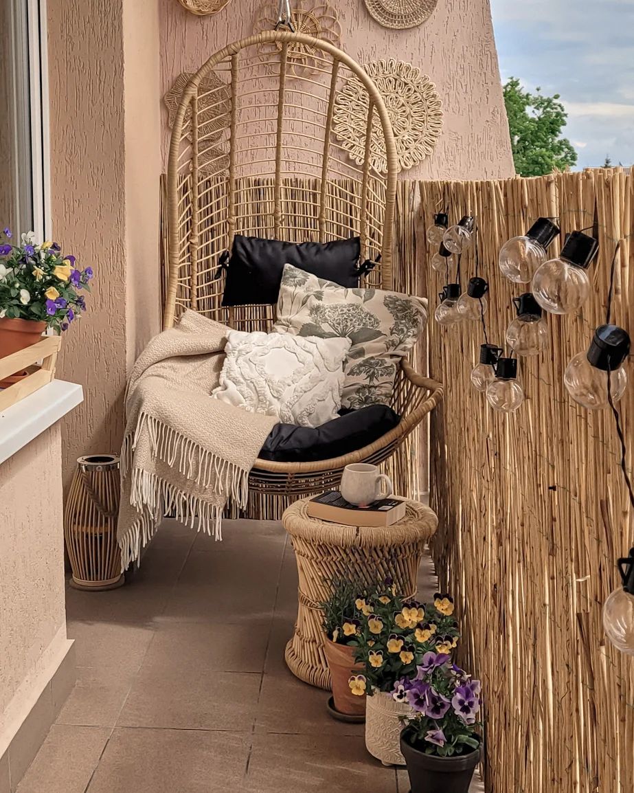 Hanging Chair PINETO PE Rattan Natural