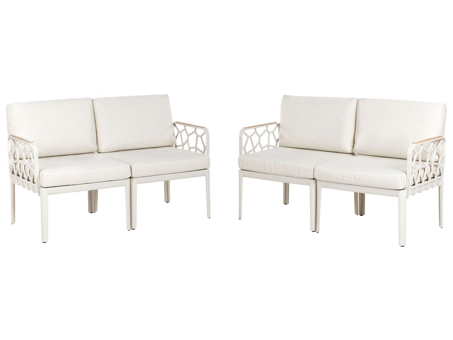 Garden Sofa Set 4 Seater ERICHE Light Beige