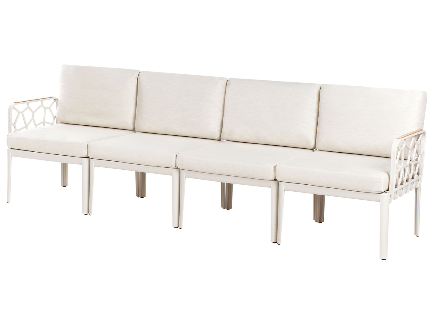 Garden Sofa Set 4 Seater ERICHE Light Beige