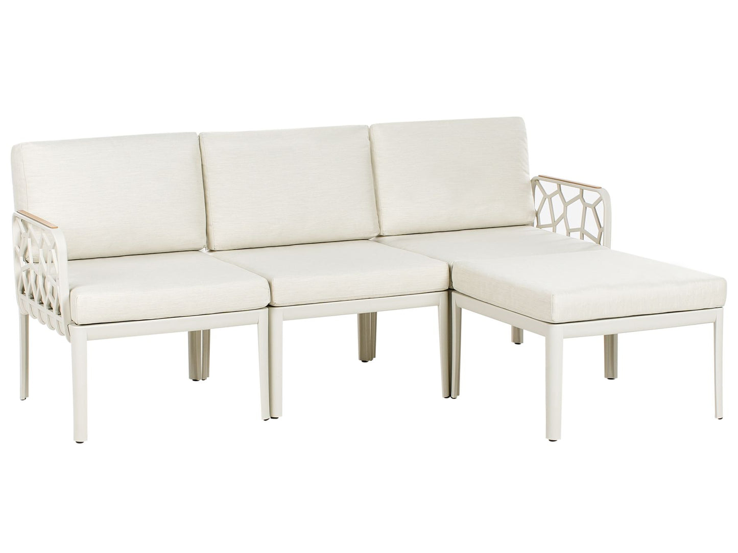 Garden Sofa Set 4 Seater ERICHE Light Beige