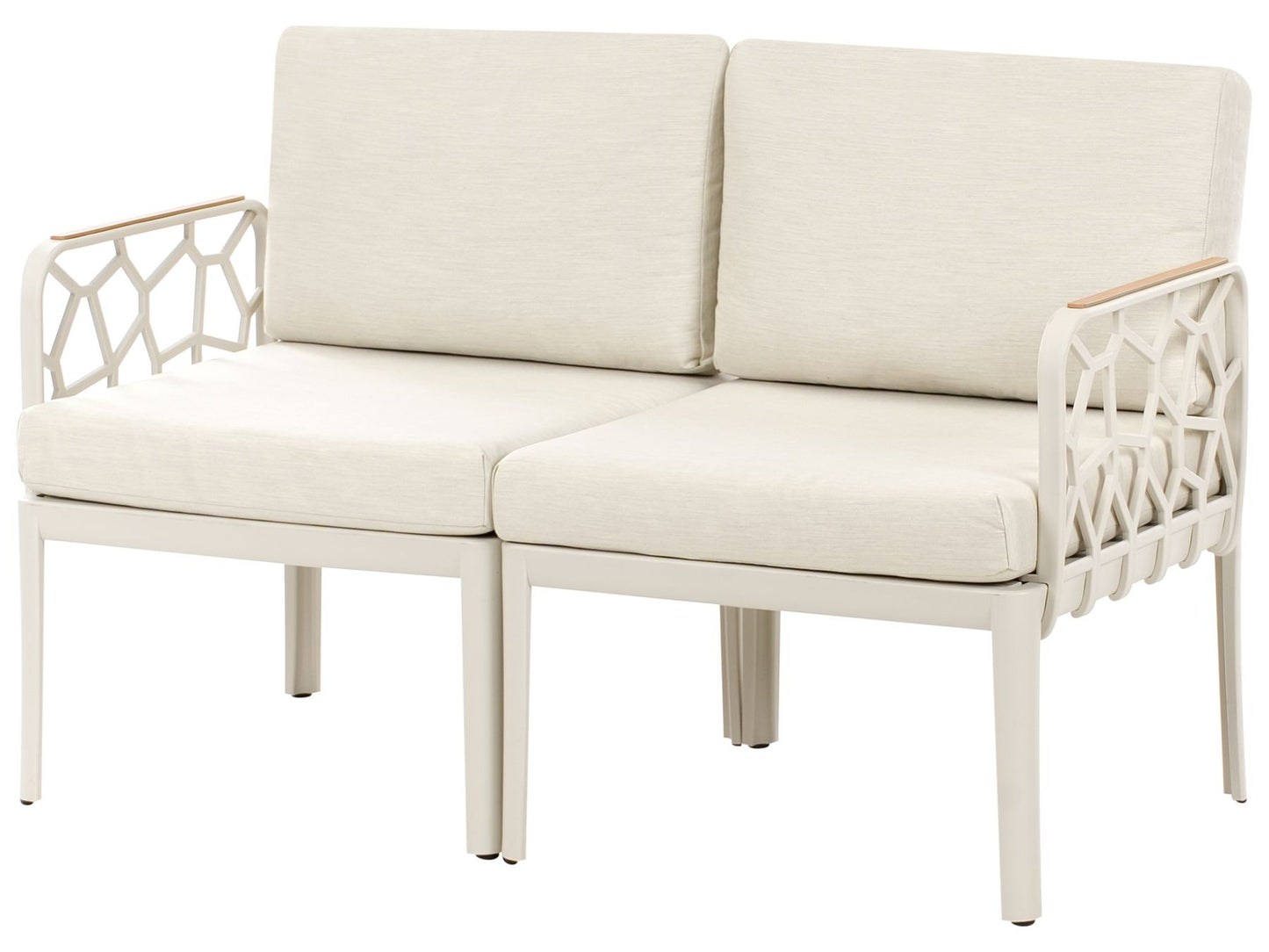 Garden Sofa Set 4 Seater ERICHE Light Beige