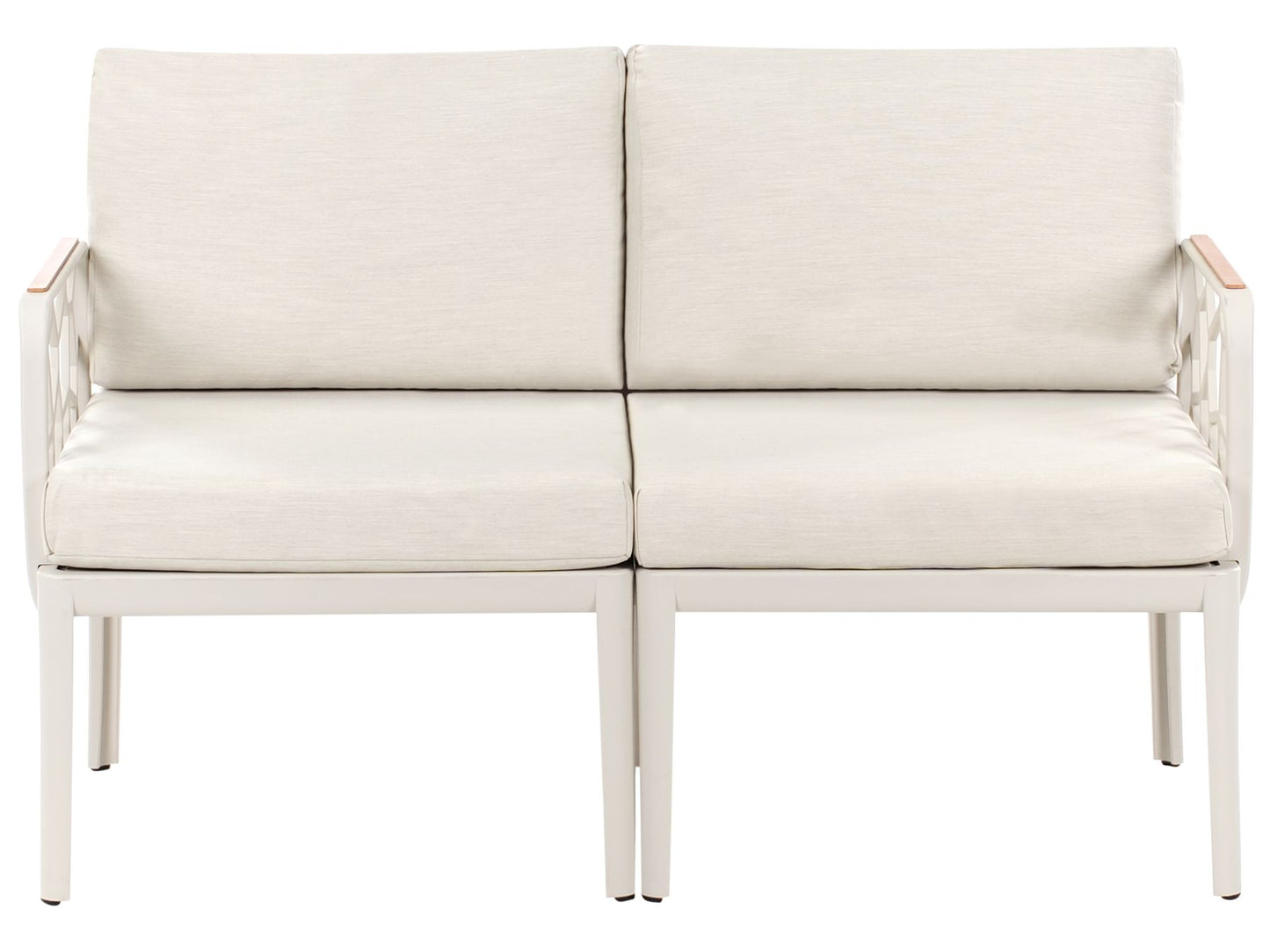 Garden Sofa Set 4 Seater ERICHE Light Beige