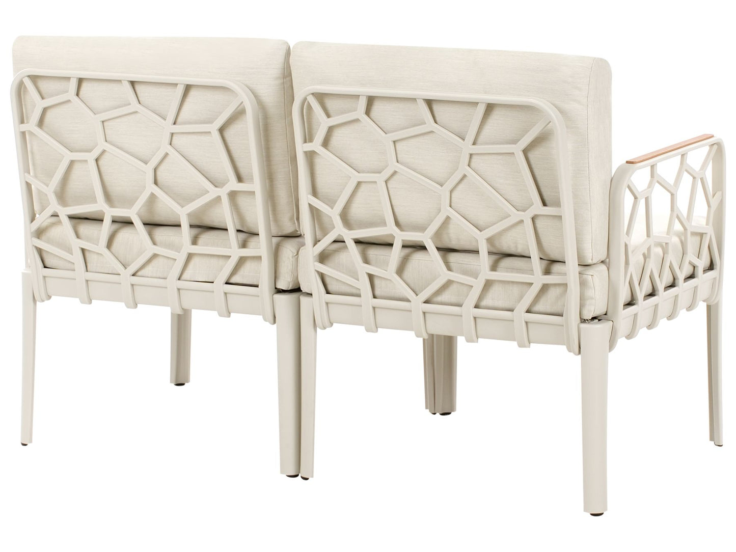Garden Sofa Set 4 Seater ERICHE Light Beige