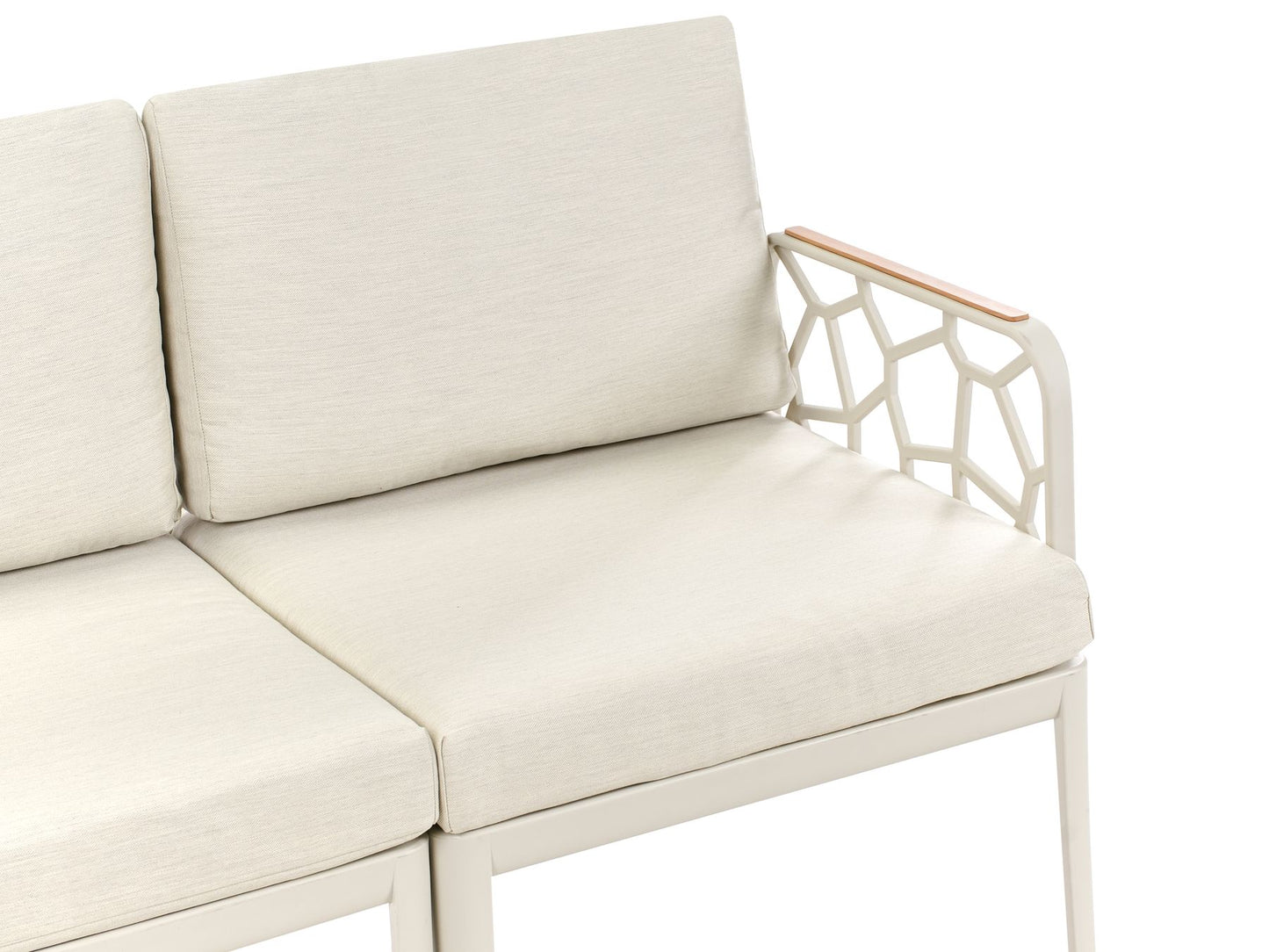 Garden Sofa Set 4 Seater ERICHE Light Beige