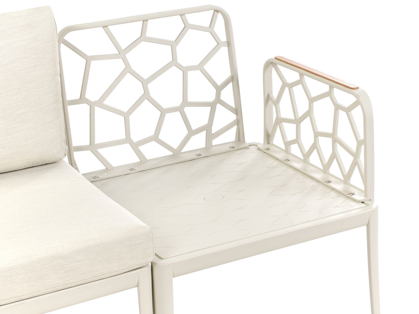 Garden Sofa Set 4 Seater ERICHE Light Beige