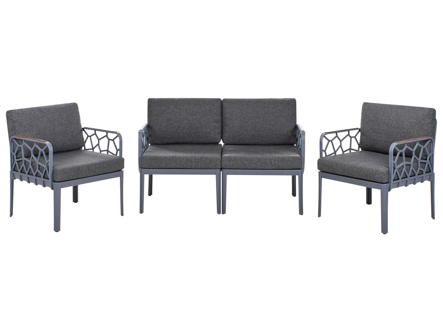 Garden Sofa Set 4 Seater ERICHE Dark Grey