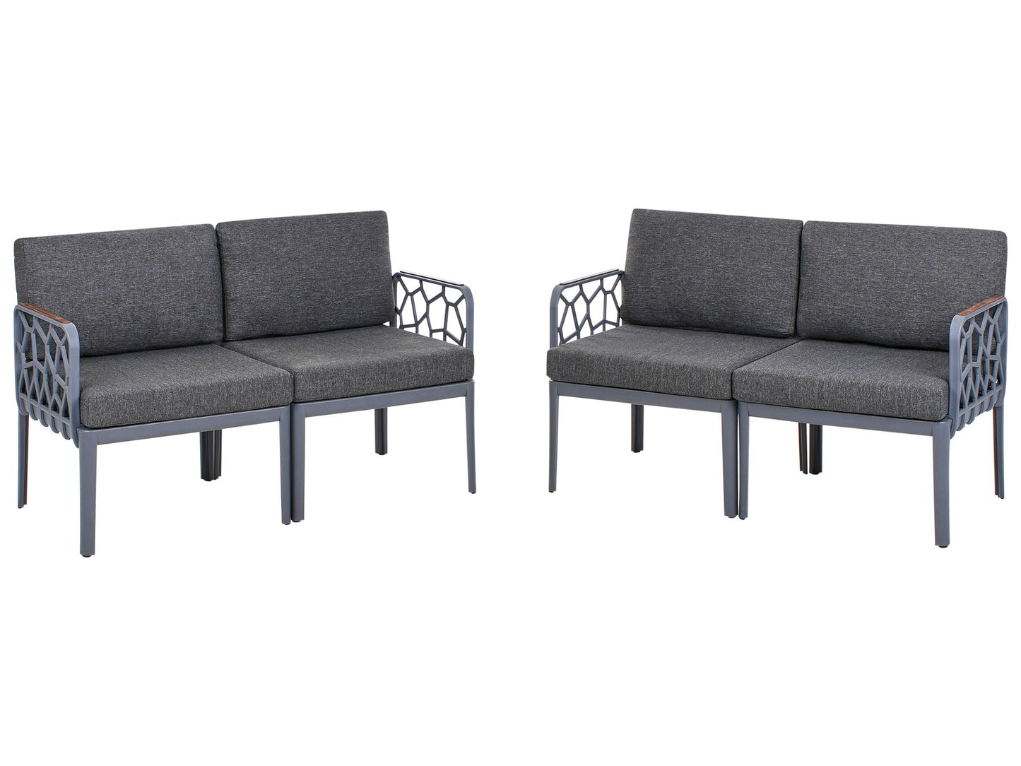 Garden Sofa Set 4 Seater ERICHE Dark Grey