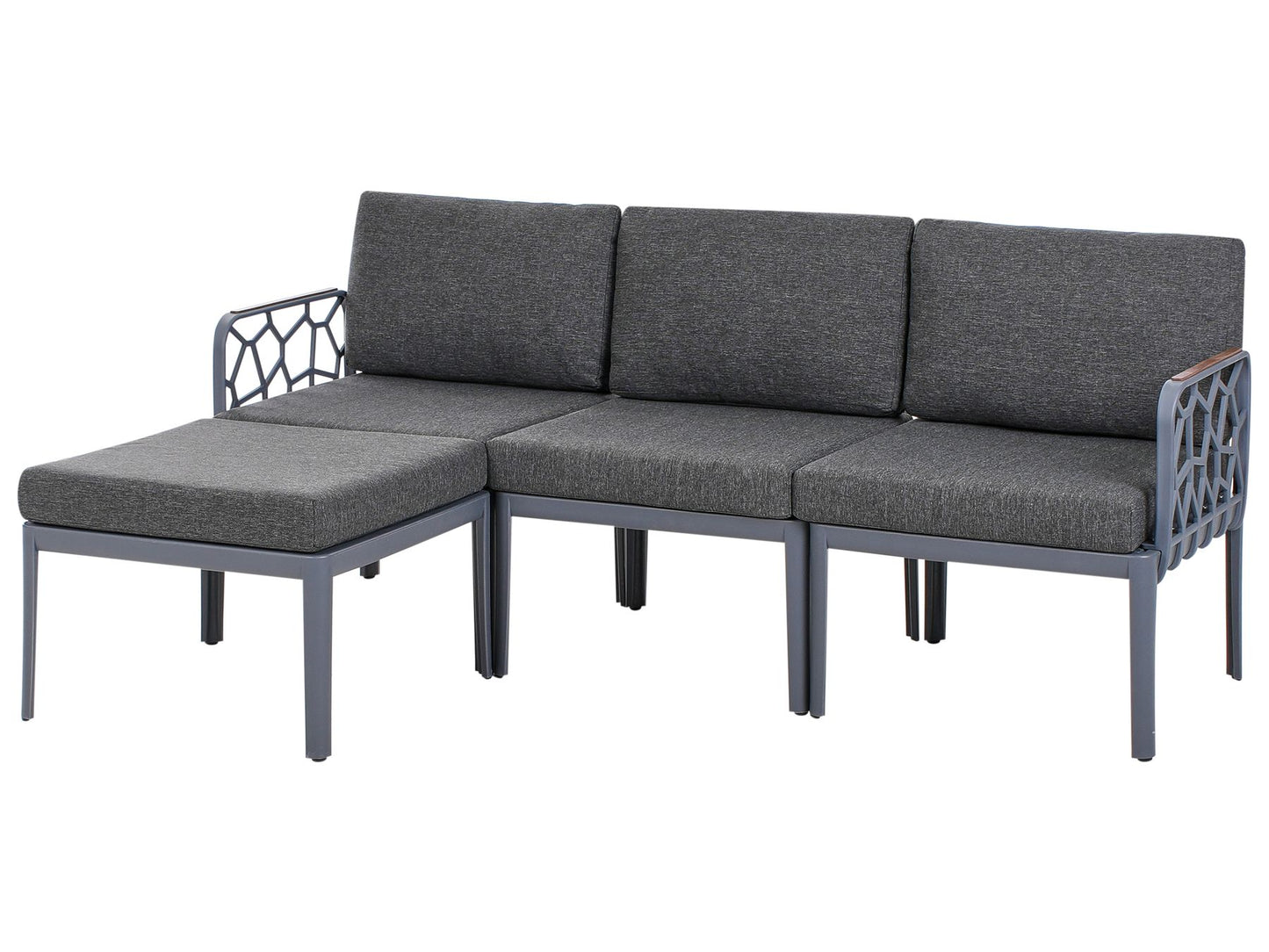 Garden Sofa Set 4 Seater ERICHE Dark Grey