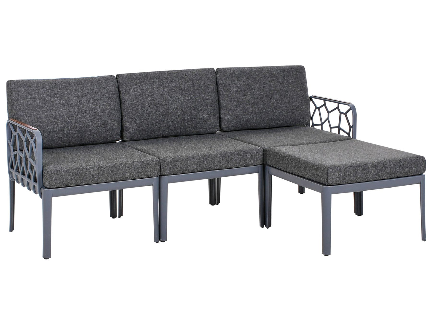 Garden Sofa Set 4 Seater ERICHE Dark Grey