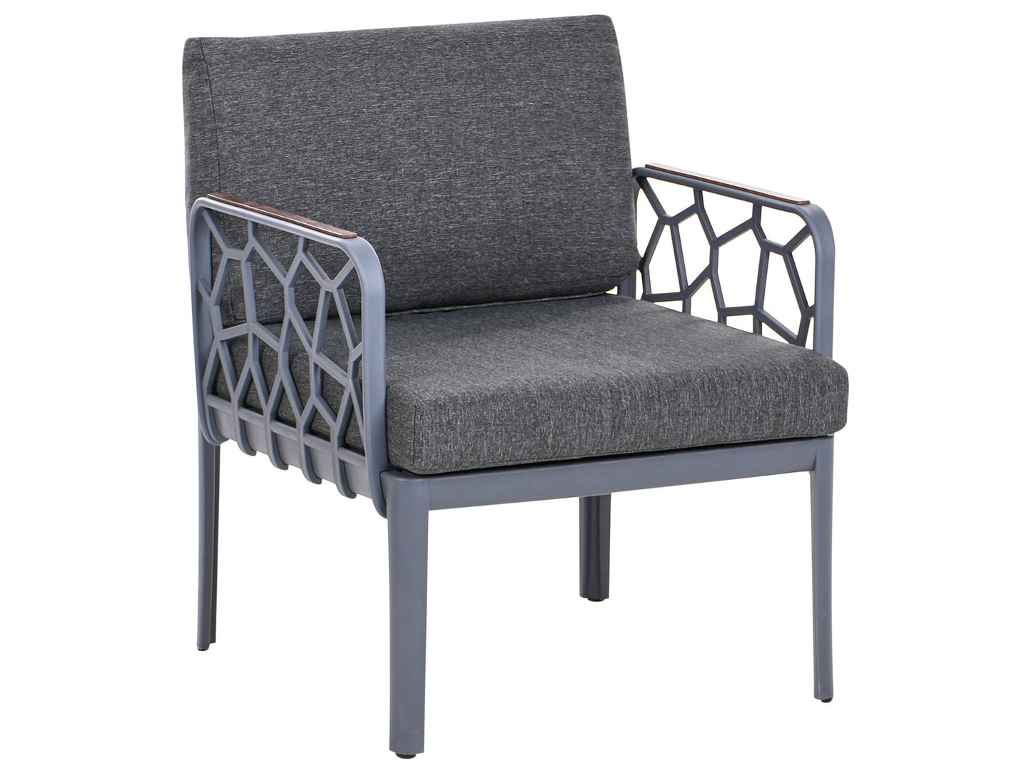 Garden Sofa Set 4 Seater ERICHE Dark Grey