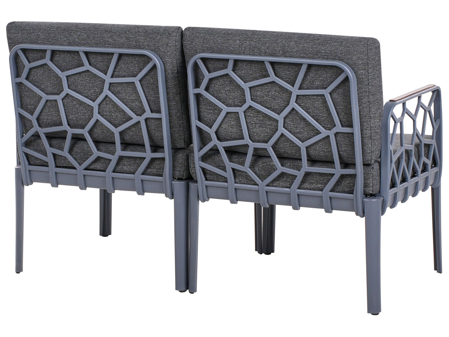 Garden Sofa Set 4 Seater ERICHE Dark Grey
