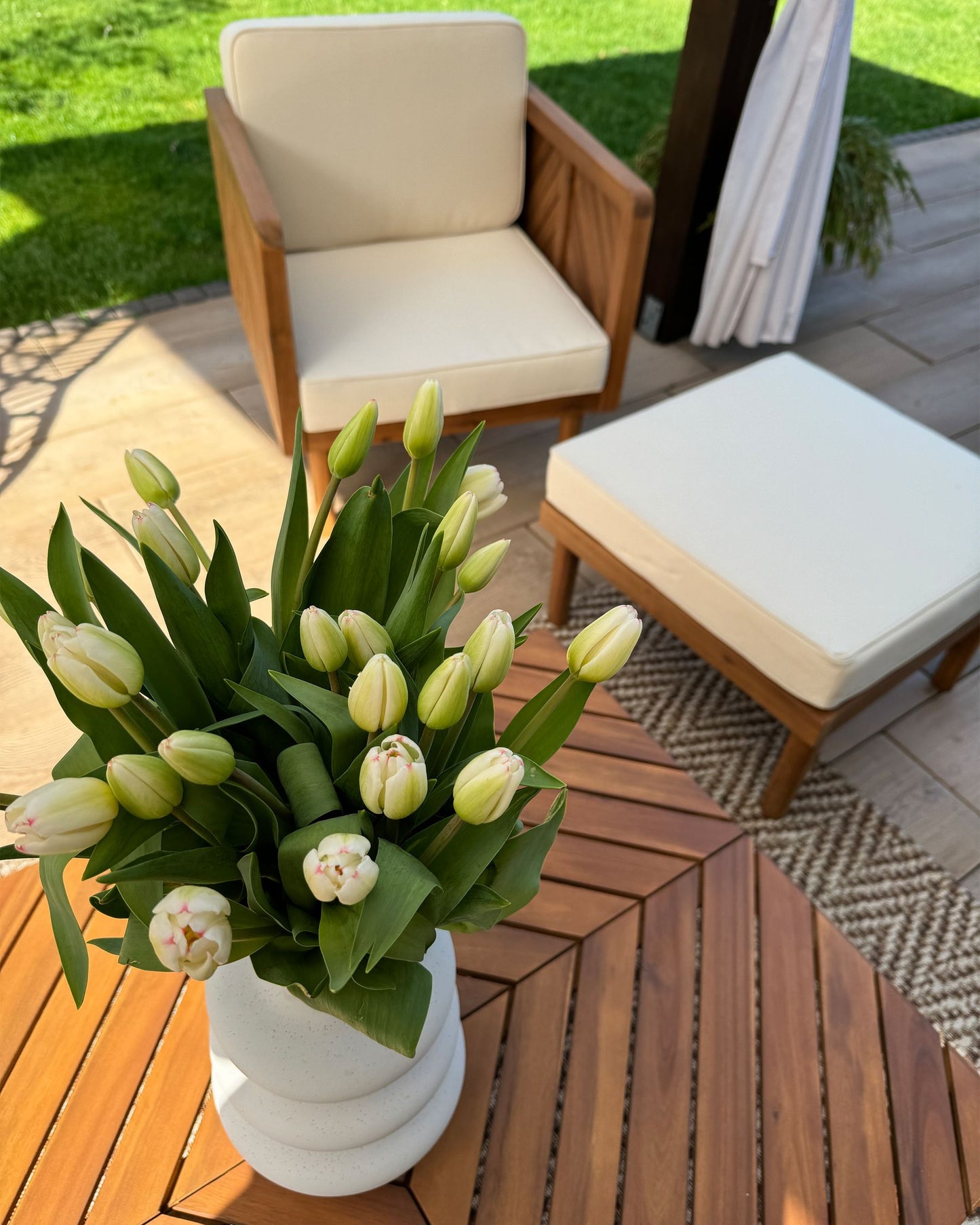Garden Armchair BARATTI Acacia Wood Brown