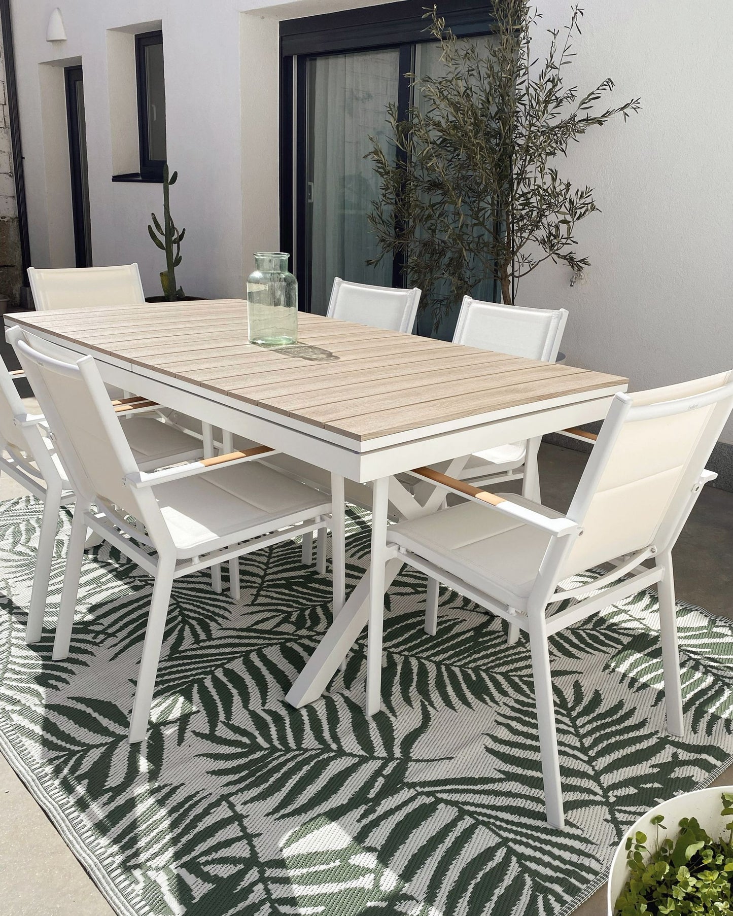 Set of 6 Garden Chairs BUSSETO Metal White