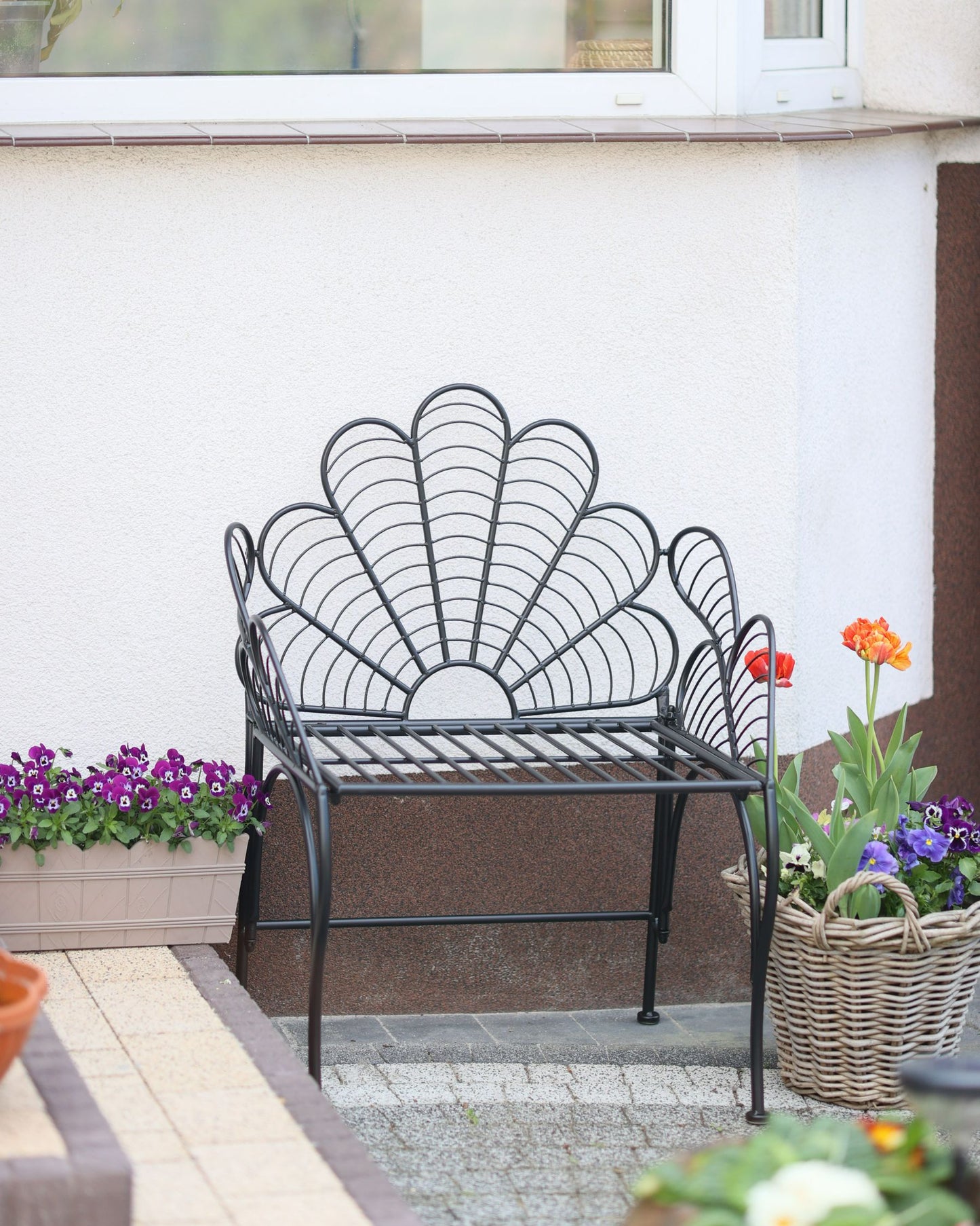 Garden Chair LIGURIA Metal Black