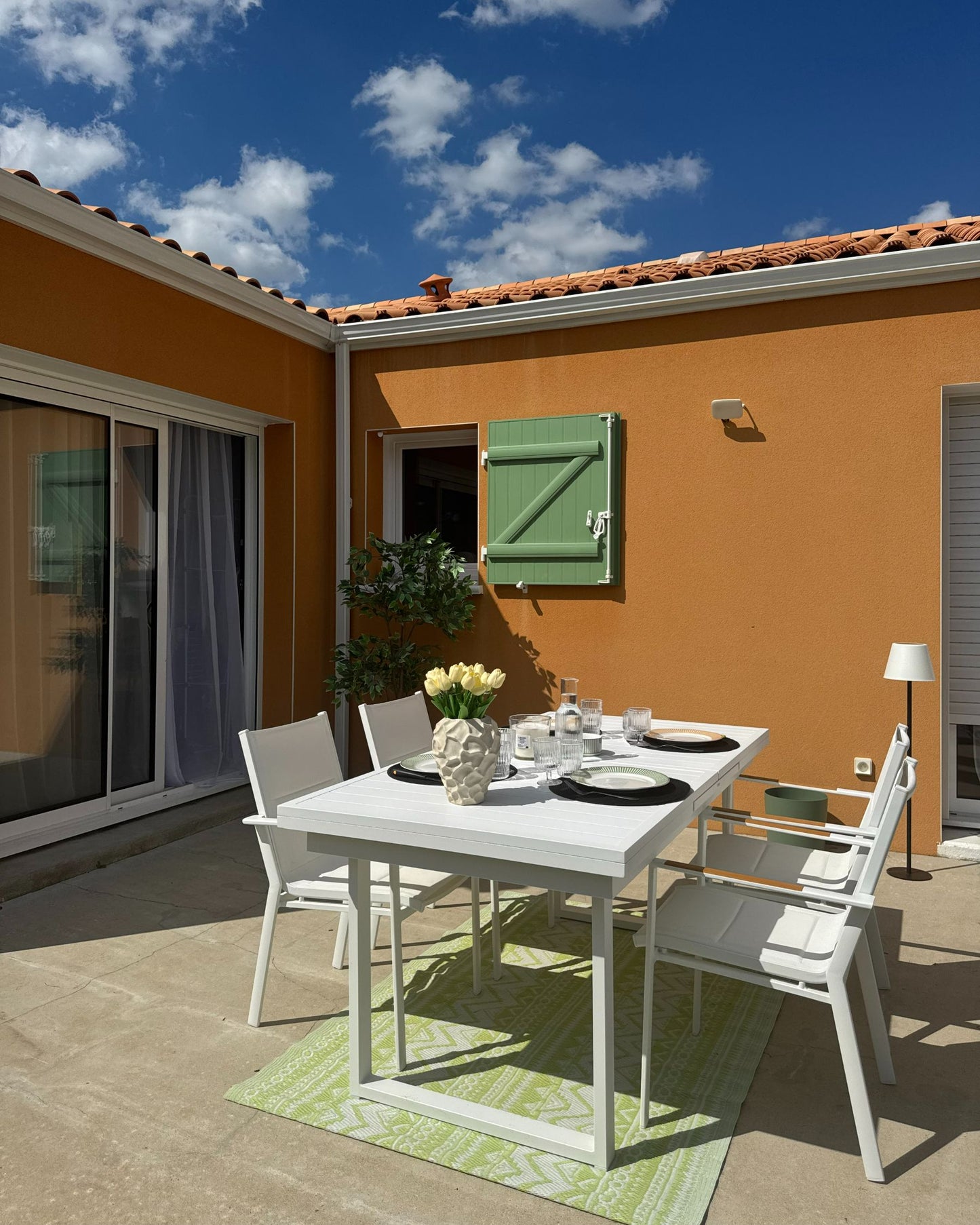 Garden Dining Set 8 Seater VALCANETTO/GROSSETO Metal White
