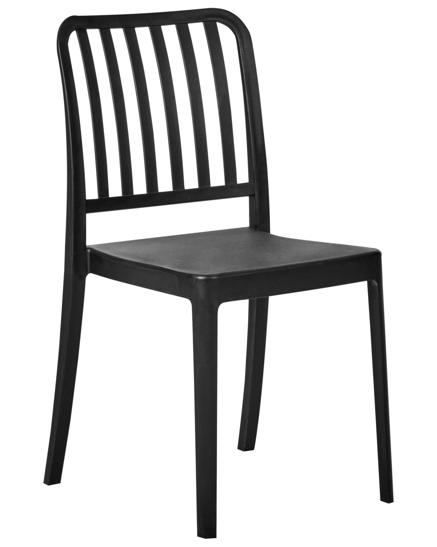 Set of 4 Garden Chairs SERSALE Synthetic Material Black