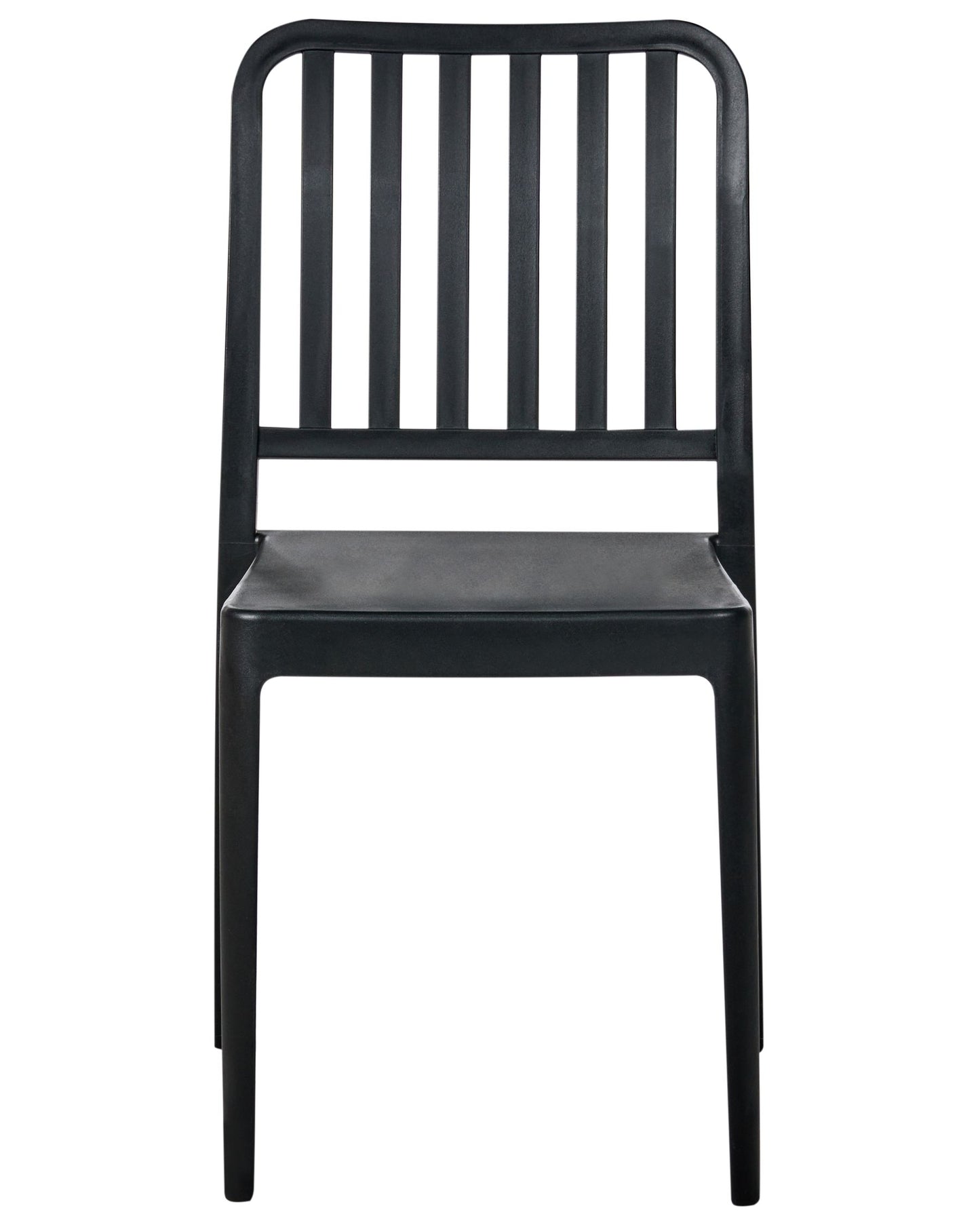Set of 4 Garden Chairs SERSALE Synthetic Material Black