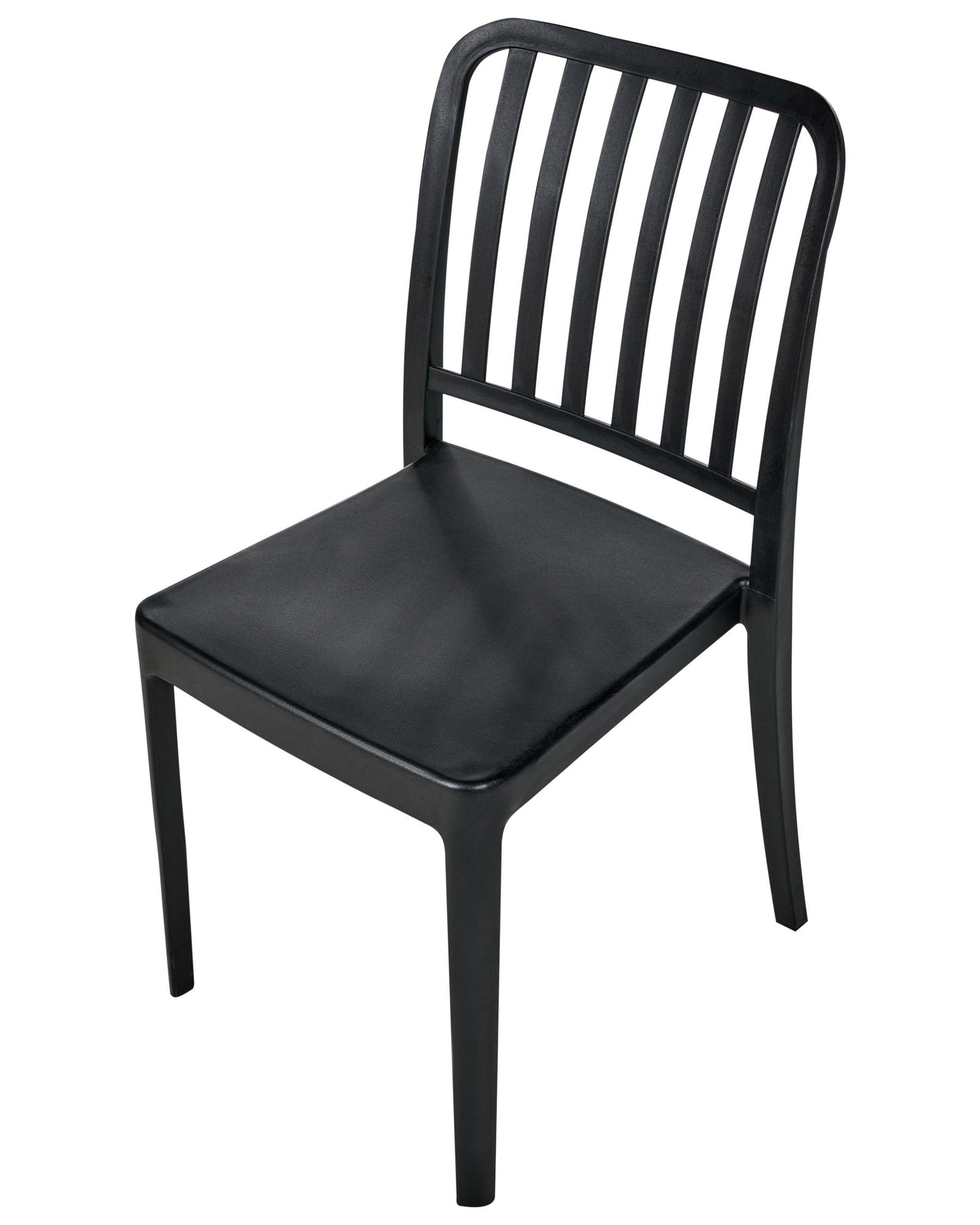 Set of 4 Garden Chairs SERSALE Synthetic Material Black