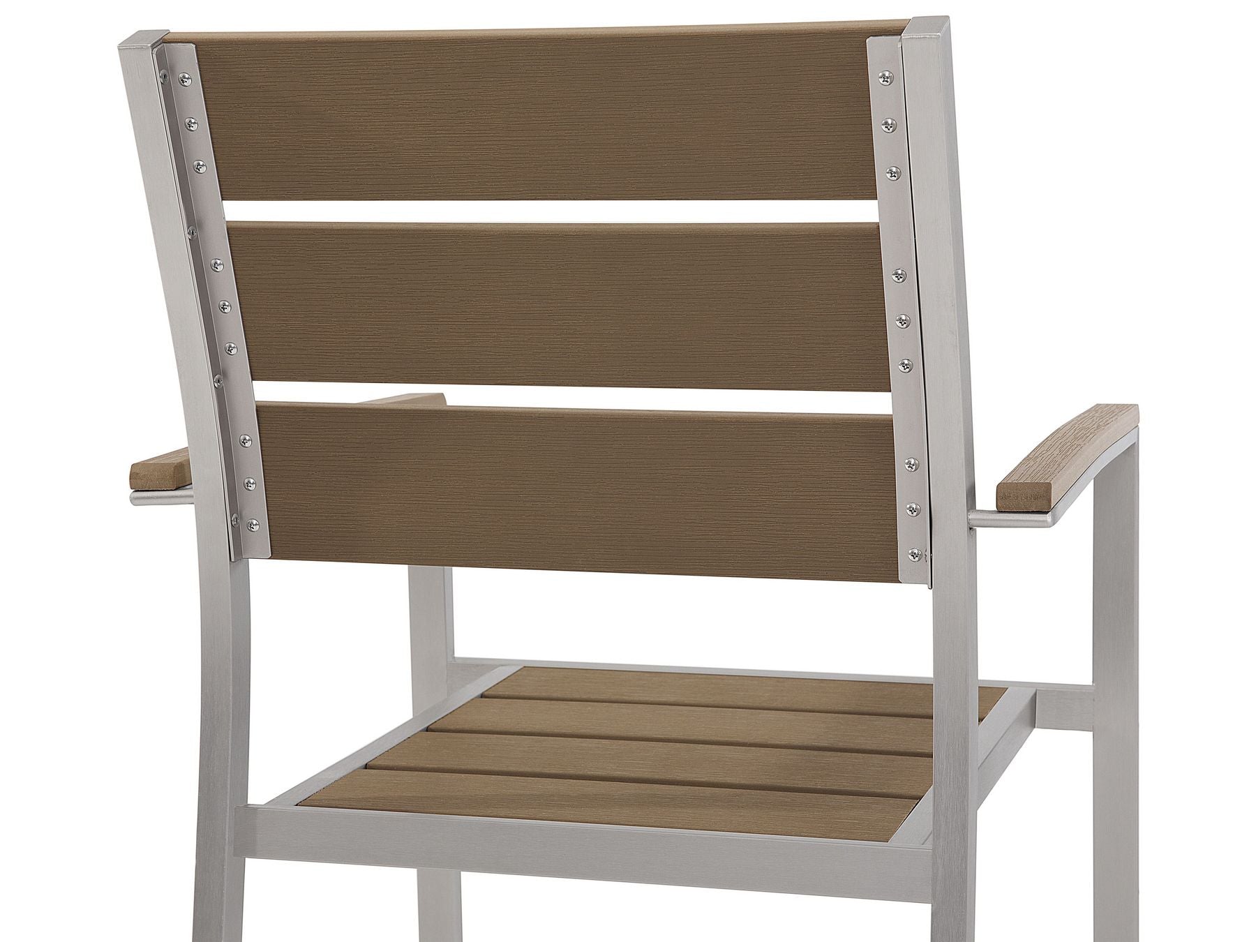 Garden Dining Set 6 Seater VERNIO Brown