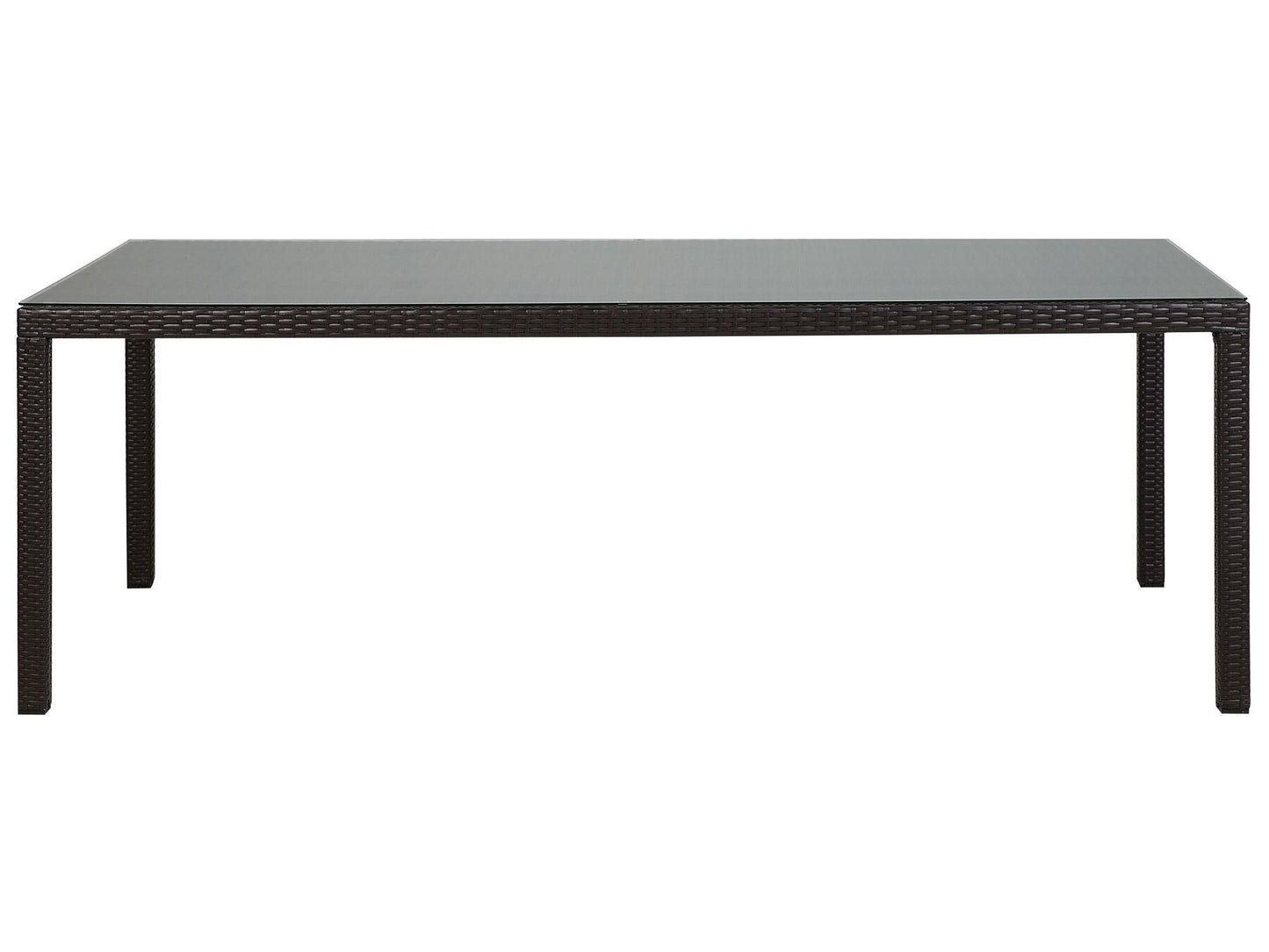 Garden Dining Table cm cm Glass Dark Brown