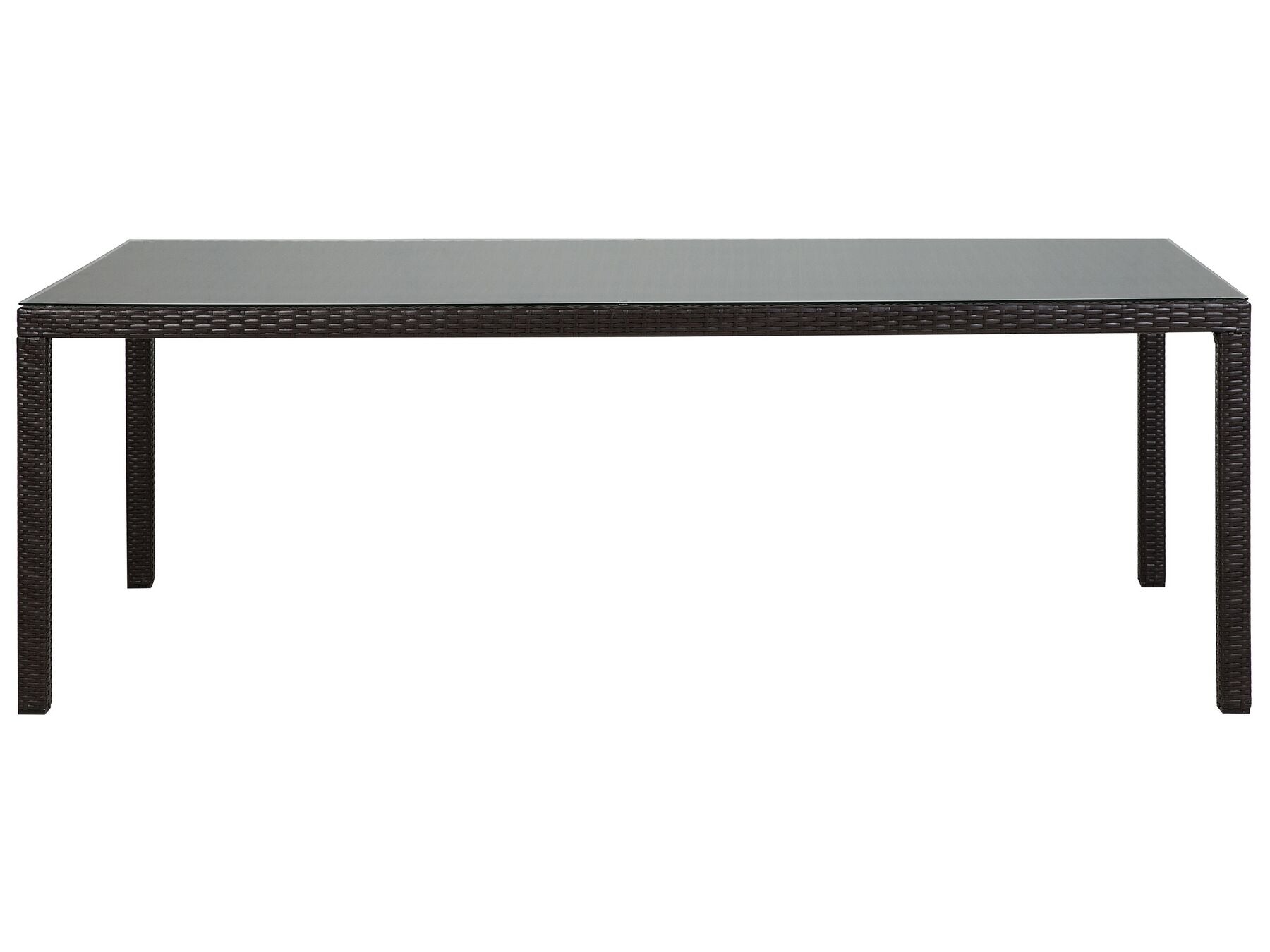 Garden Dining Table cm cm Glass Dark Brown