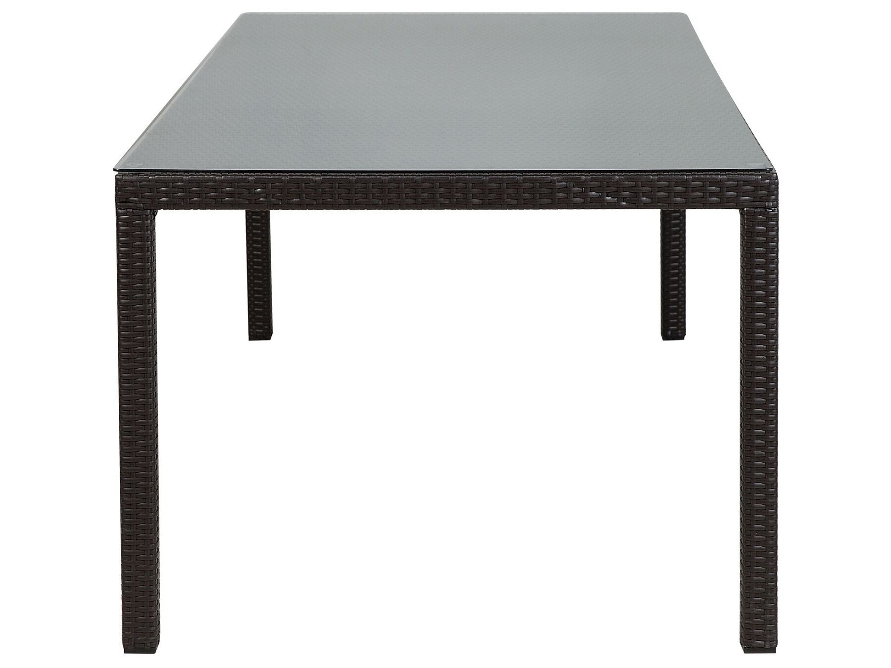 Garden Dining Table cm cm Glass Dark Brown
