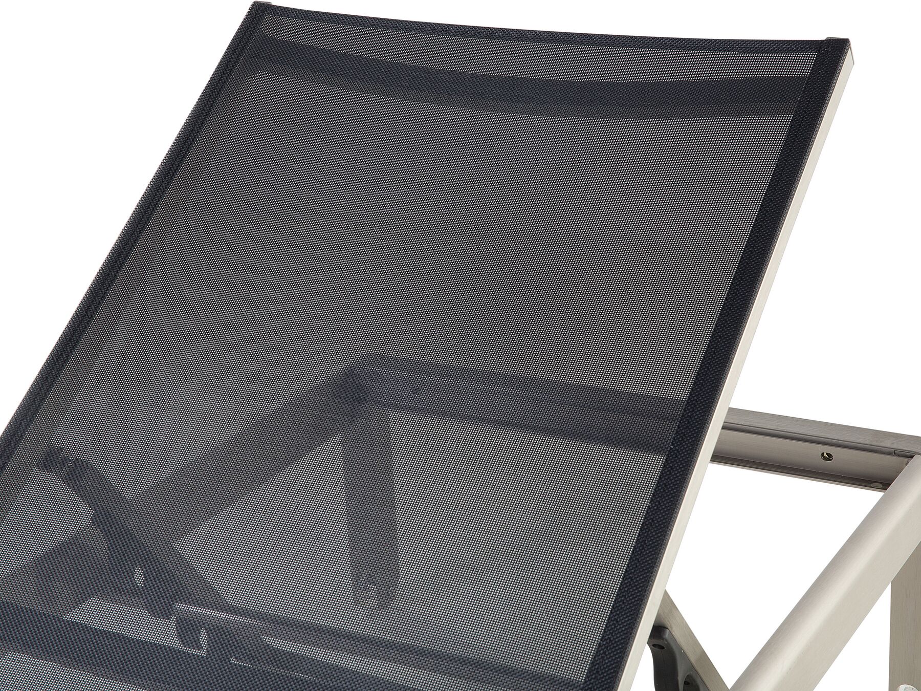 Aluminium Reclining Sun Lounger Black FOSSATO